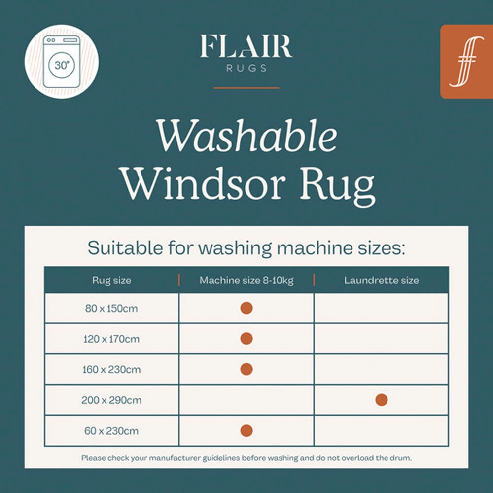 FLAIR RUGS Teppich »Windsor«, rechteckig, 4 mm Höhe, Waschbarer Teppich