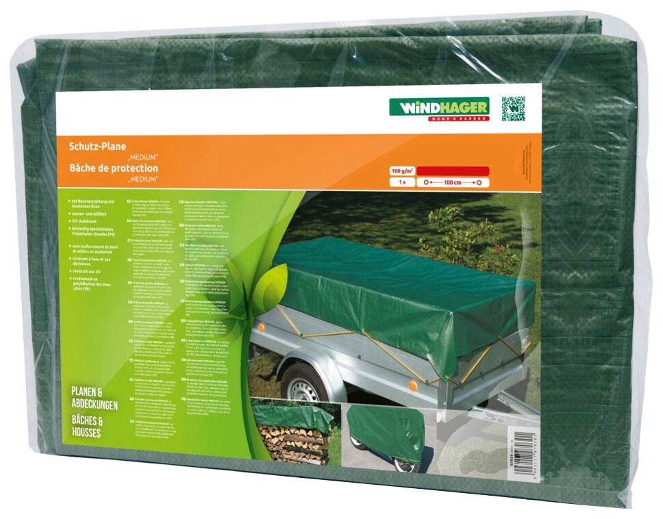 Windhager Schutzplane »MEDIUM« LxB: 4x3 m, aus robustem HDPE Gewebe, reißfest und widerstandsfähig