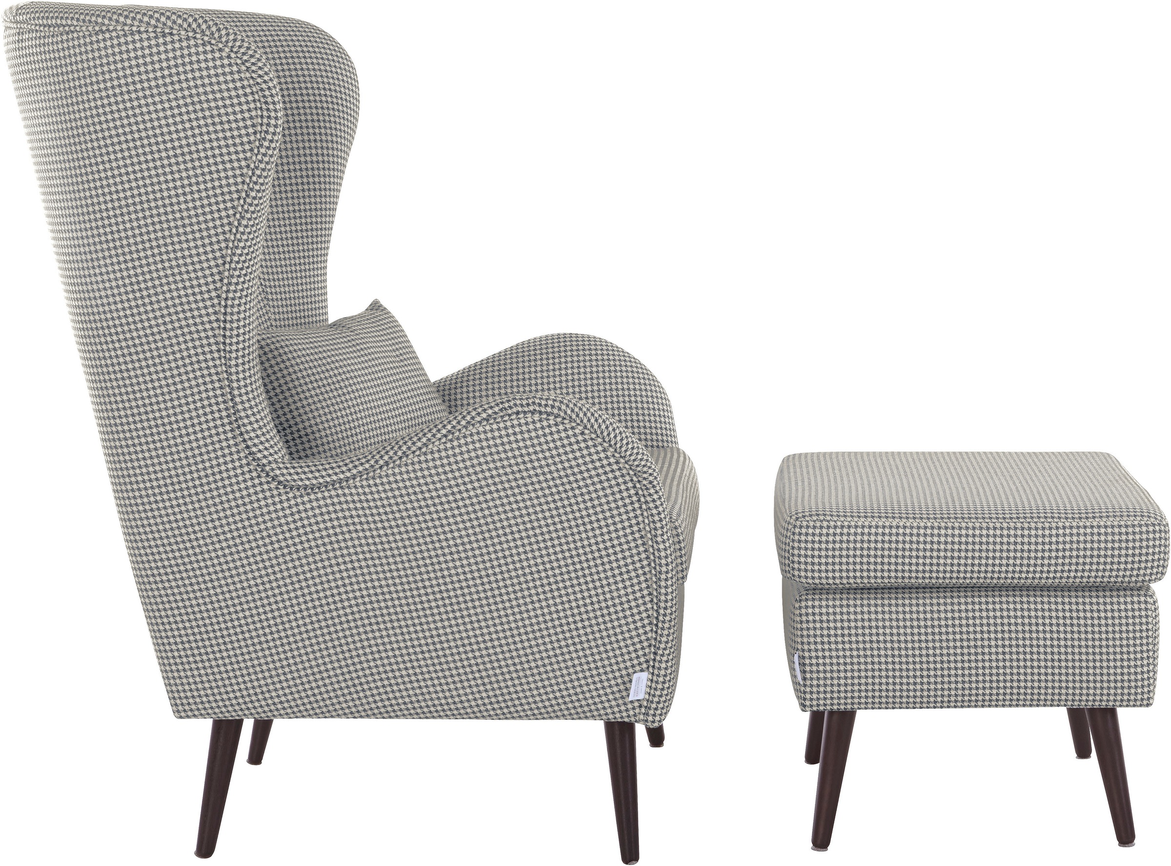 Guido Maria Kretschmer Home&Living Sessel »Sallito«, incl. Hocker, in 6 Bezugsqualitäten, Sessel B/T/H: 76/85/109 cm