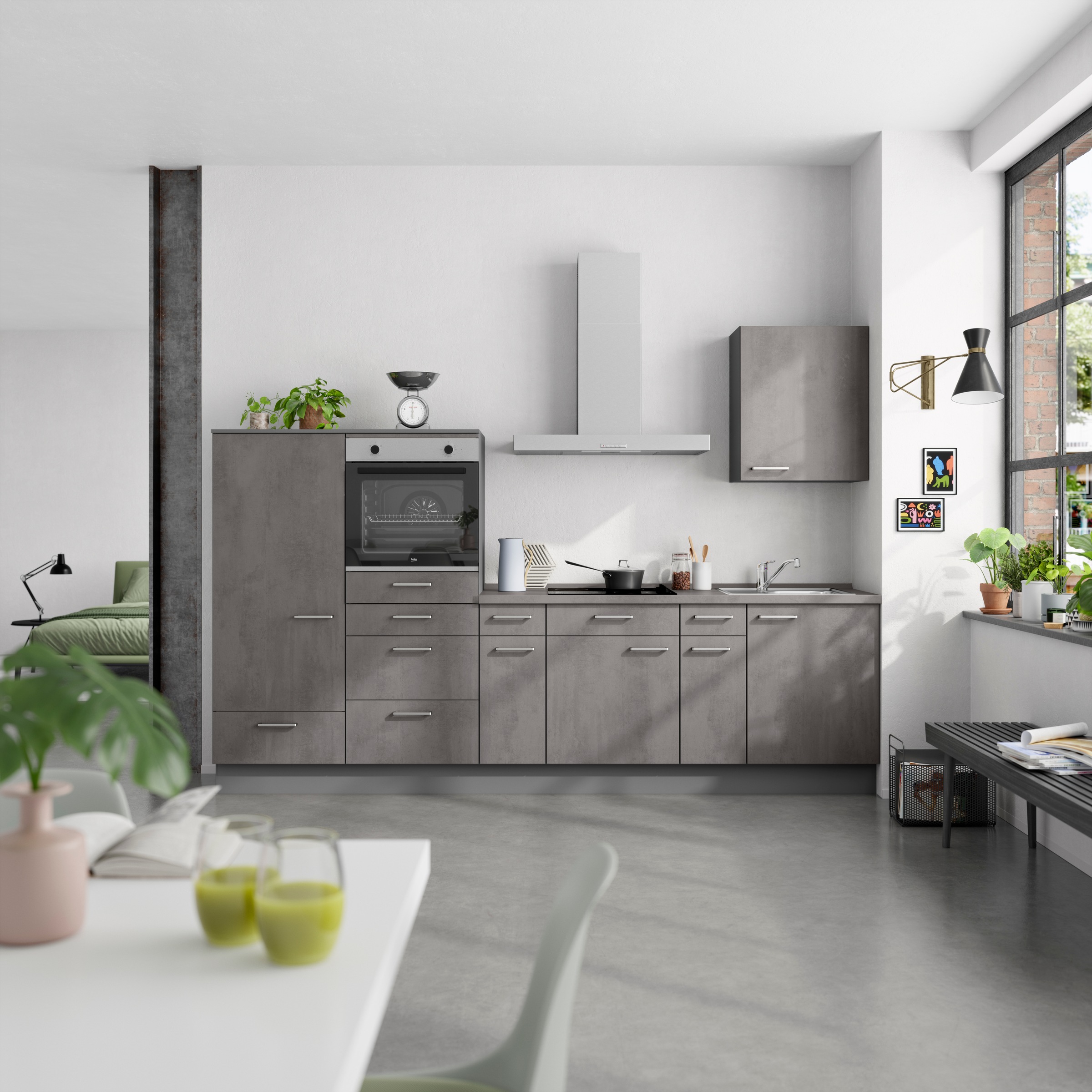nobilia® Küchenzeile »"Riva I"«, vormontiert, Ausrichtung wählbar, Breite 3 günstig online kaufen