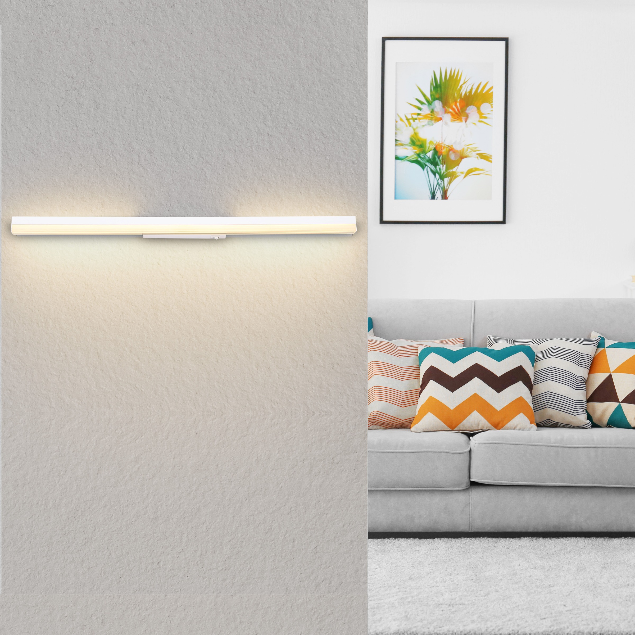GLOBO LIGHTING LED Wandleuchte »SALLO«, Leuchtmittel LED-Modul | LED fest integriert, Wandlampe/weiß/3000K/6000K/Stufenschalter/opal/Wohnzimmer/Flur