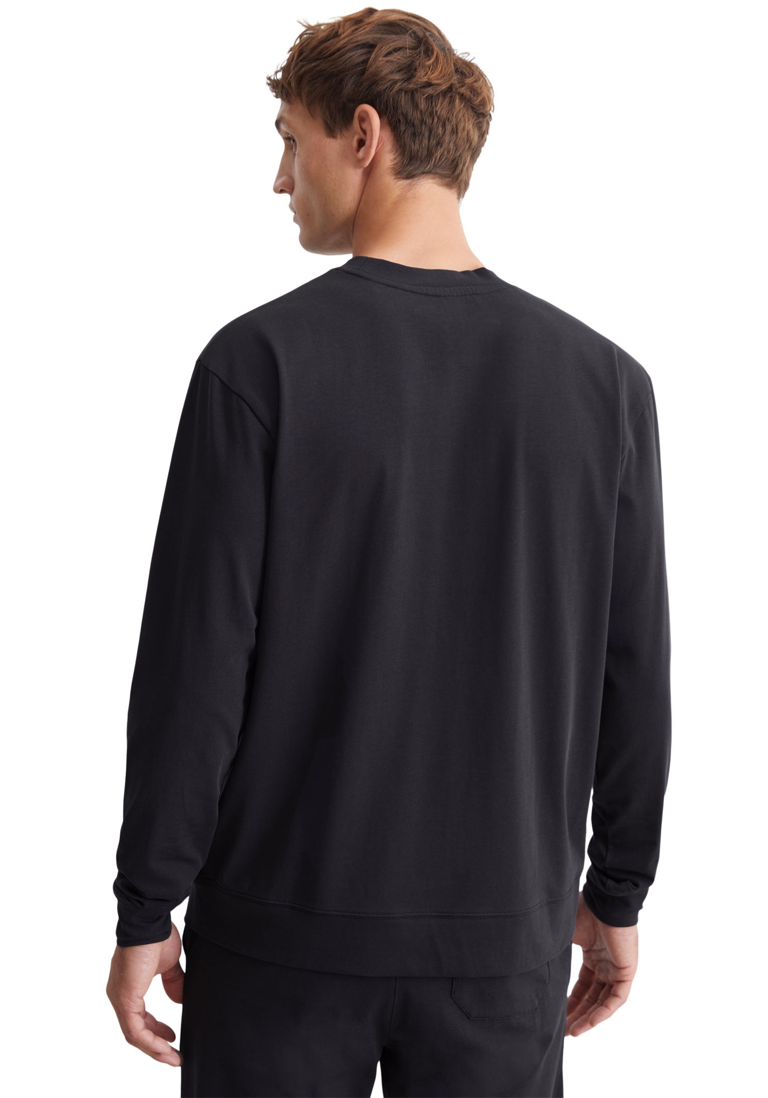 Marc O'Polo Longsleeve »Heavy Jersey«, mit weichem, elastischem Rundhalsausschnitt