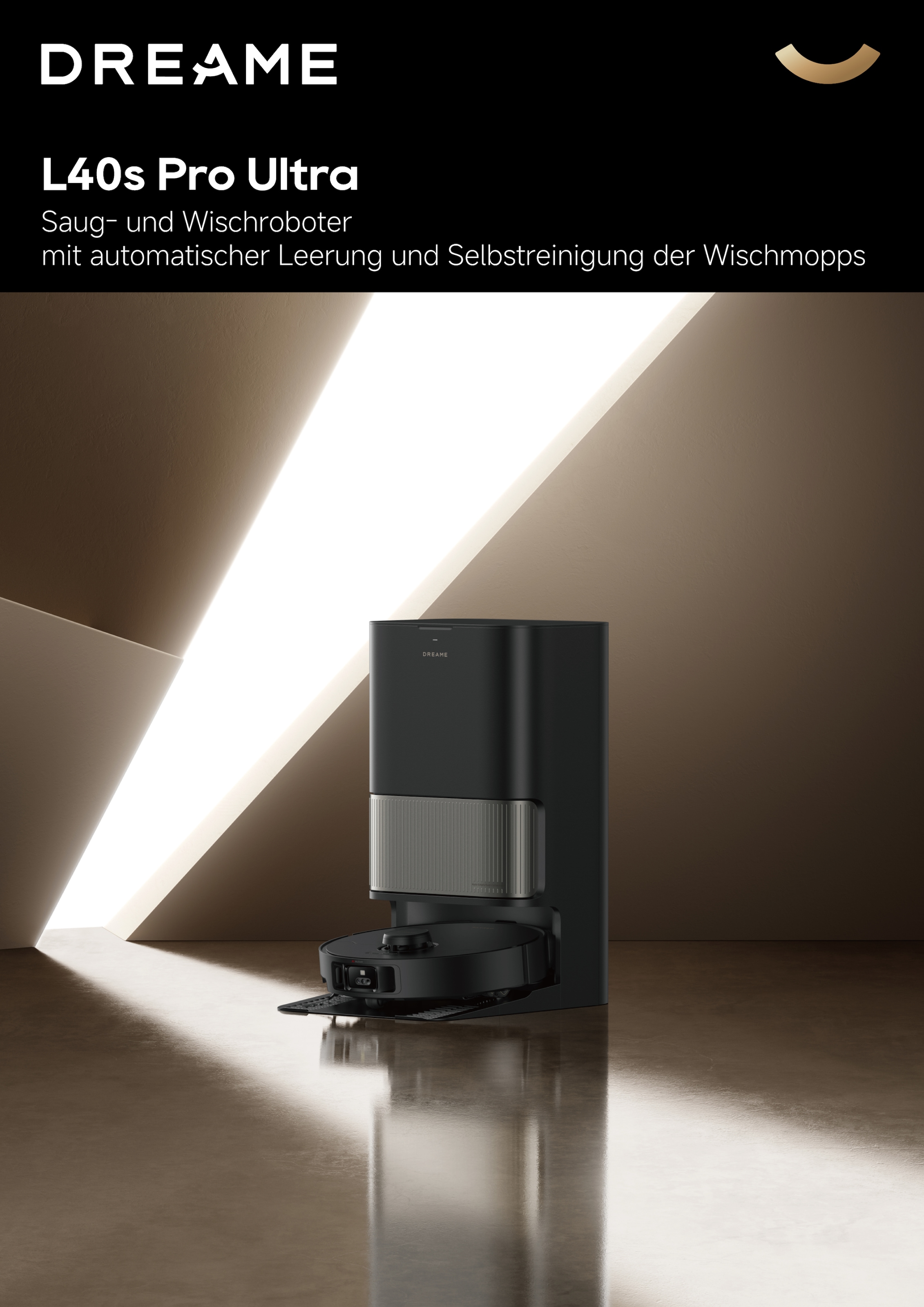 Dreame Saugroboter »L40s Pro Ultra, mit Wischfunktion«, 19.000Pa Saugkraft, Hindernisüberwindung (bis zu 4cm), Kamera mit KI