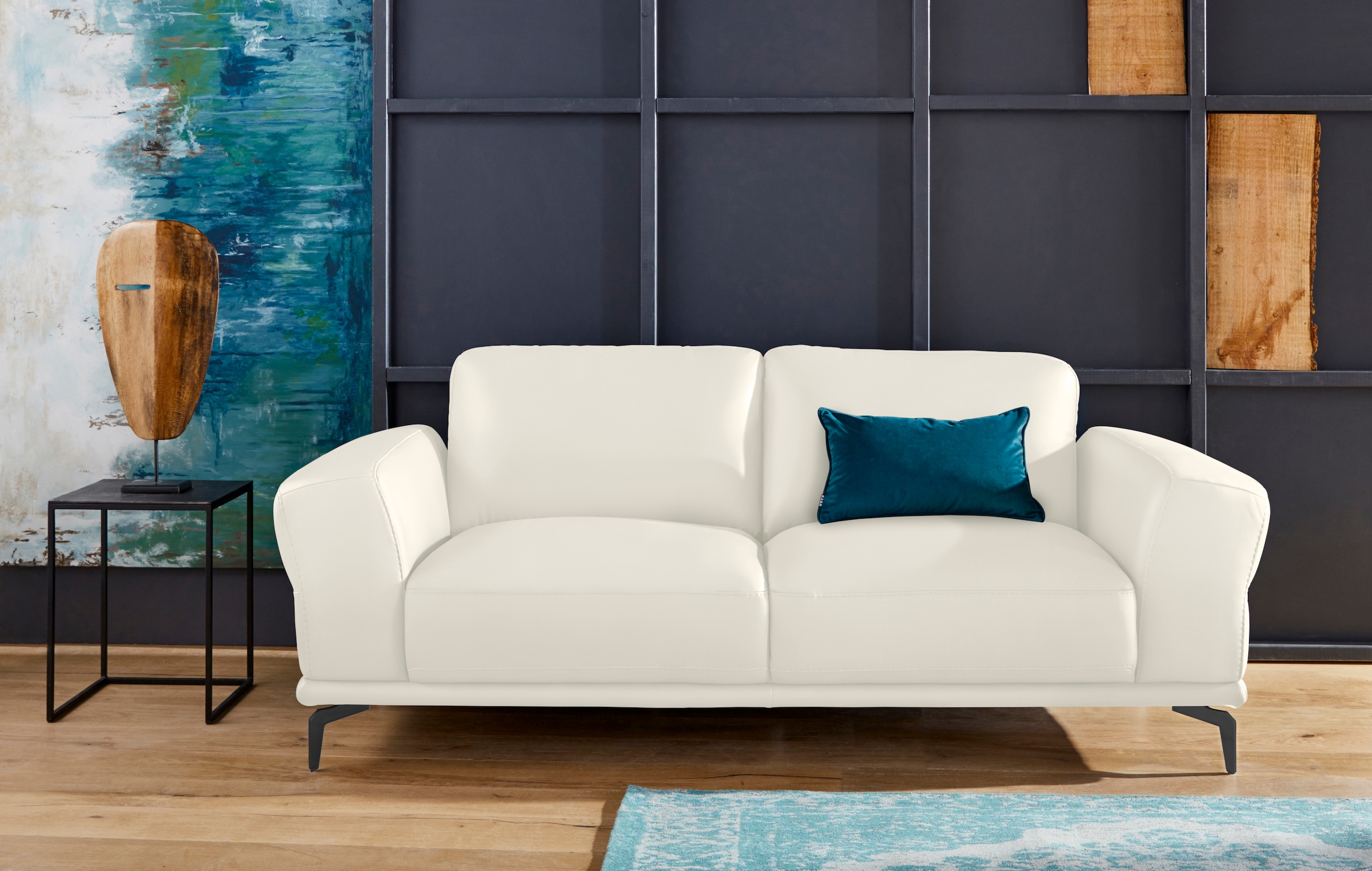 W.SCHILLIG 2-Sitzer »montanaa« mit Metallfüßen in Schwarz pulverbeschichtet günstig online kaufen