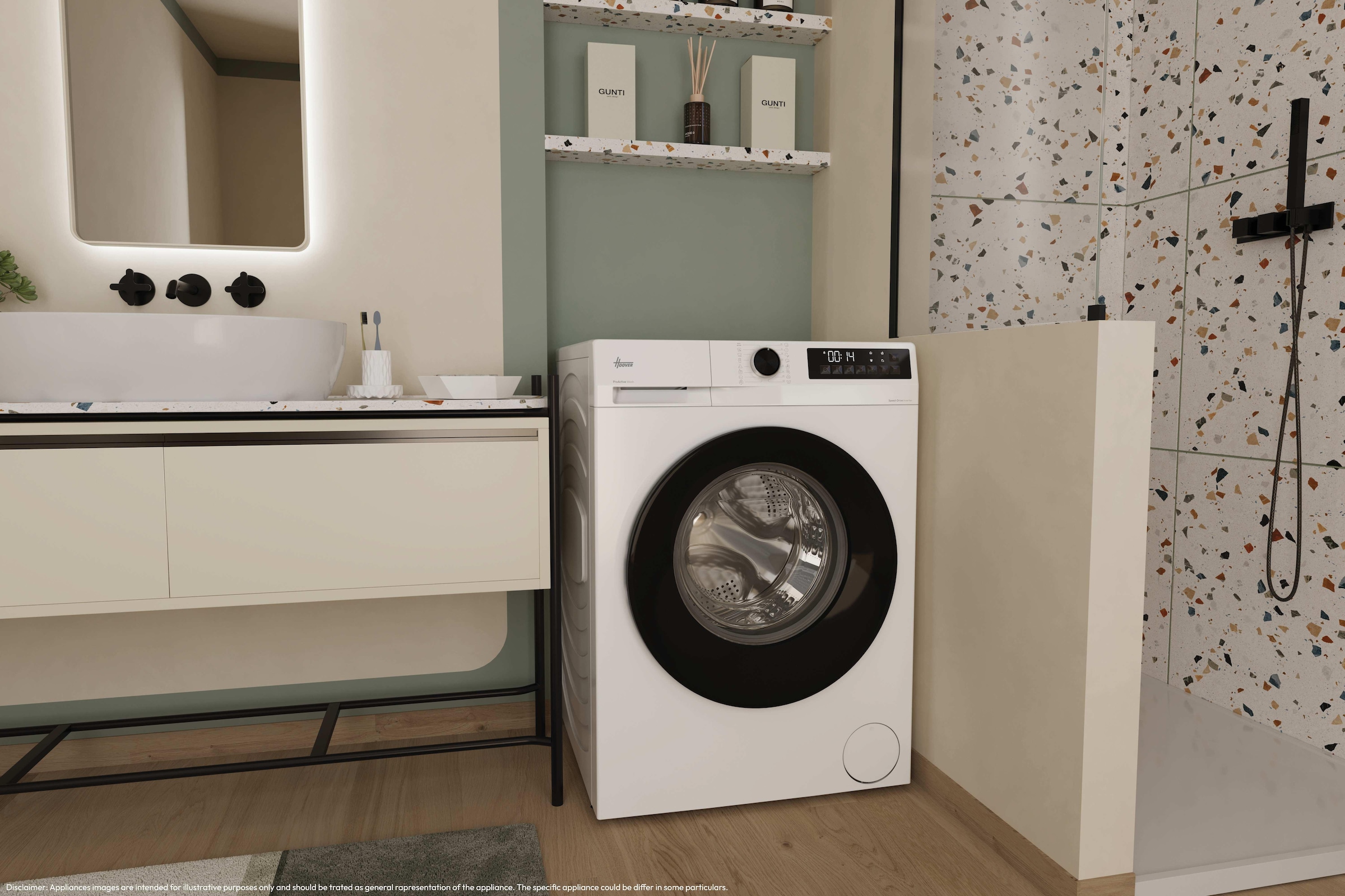 Hoover Waschtrockner »HGWDQ485SB6-84« 8 kg /5 kg 72 dB(A) Vielseitige Kurzprogramme