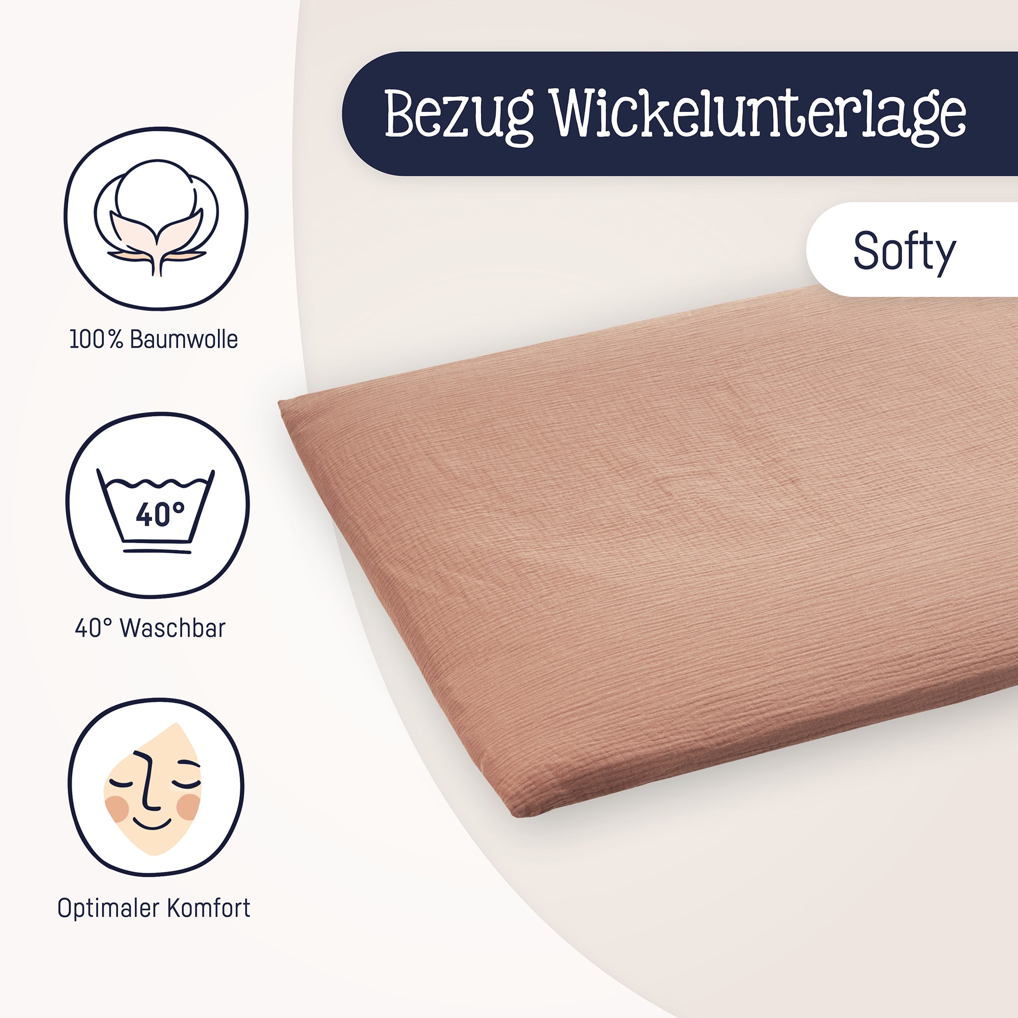 Julius Zöllner Wickelauflagenbezug »Musselin«