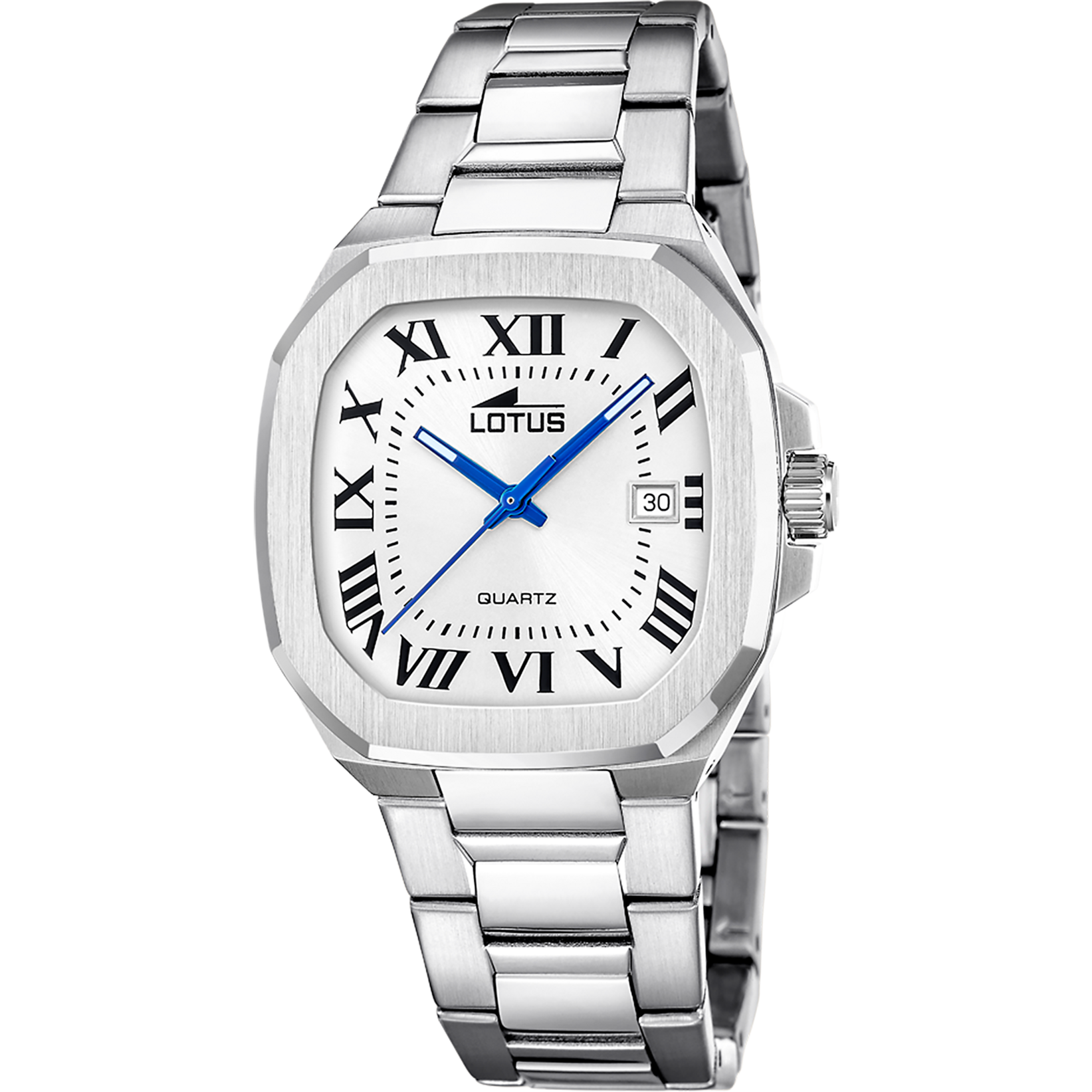 Lotus Quarzuhr »Square Series« Armbanduhr, Herrenuhr, Edelstahlarmband, analog, Tag