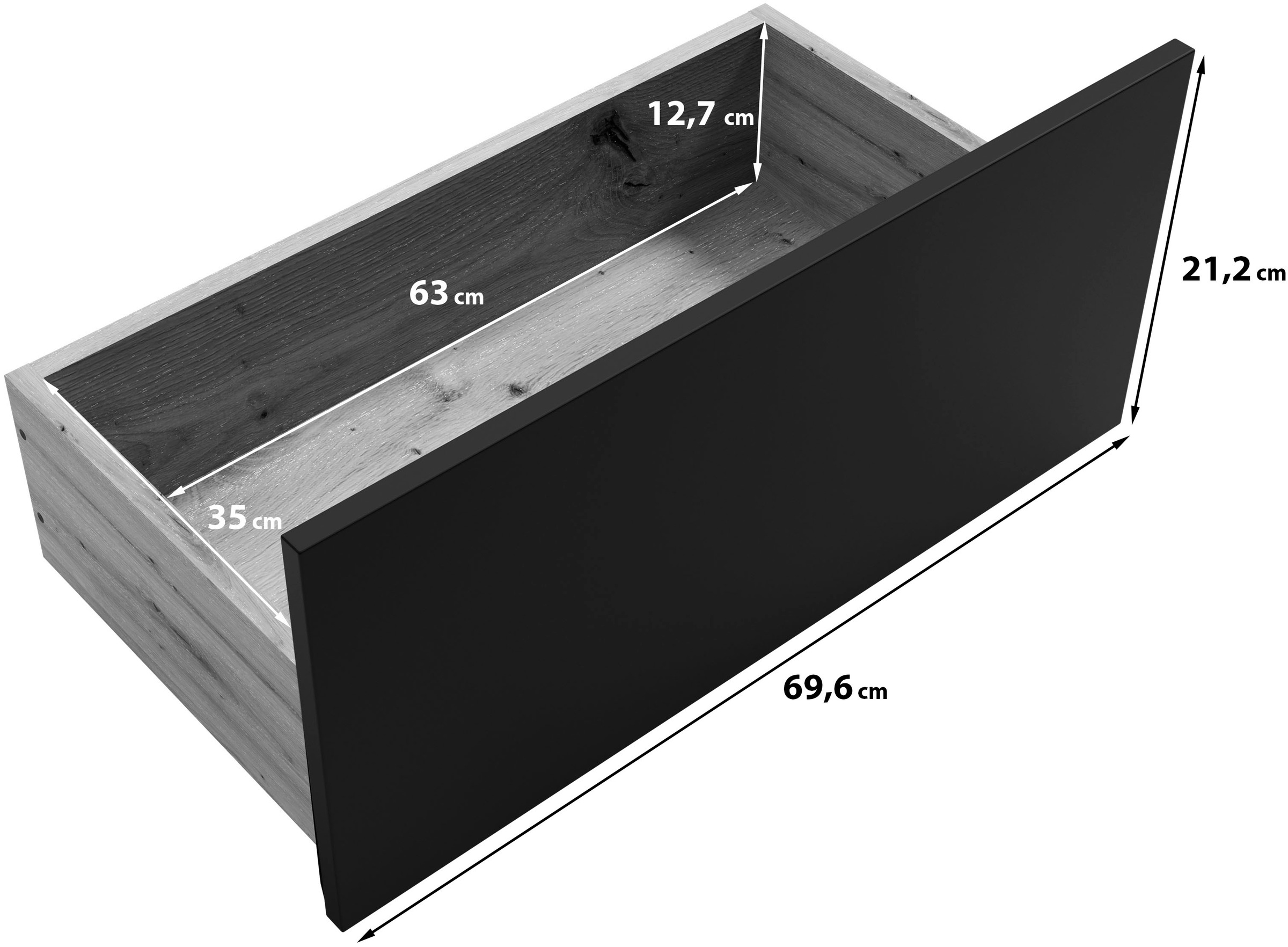 INOSIGN Sideboard »Helsinki, Kommode mit 2 Türen und 3 Schubladen, Breite 150 cm«, (1 St.), Push-to-Open-Schubladen, höhenverstellbare Einlegeböden