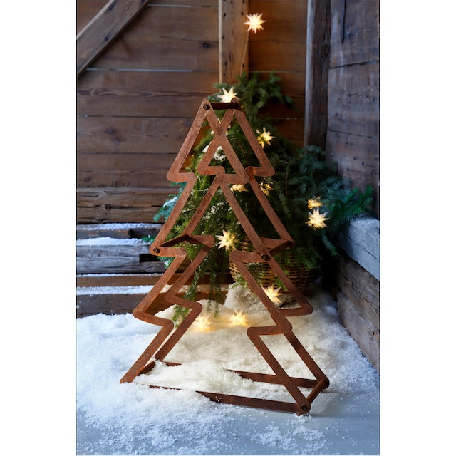 Dekobaum »Weihnachtsbaum«, aus Metall, mit rostiger Oberfläche, Höhe ca. 95  cm online kaufen