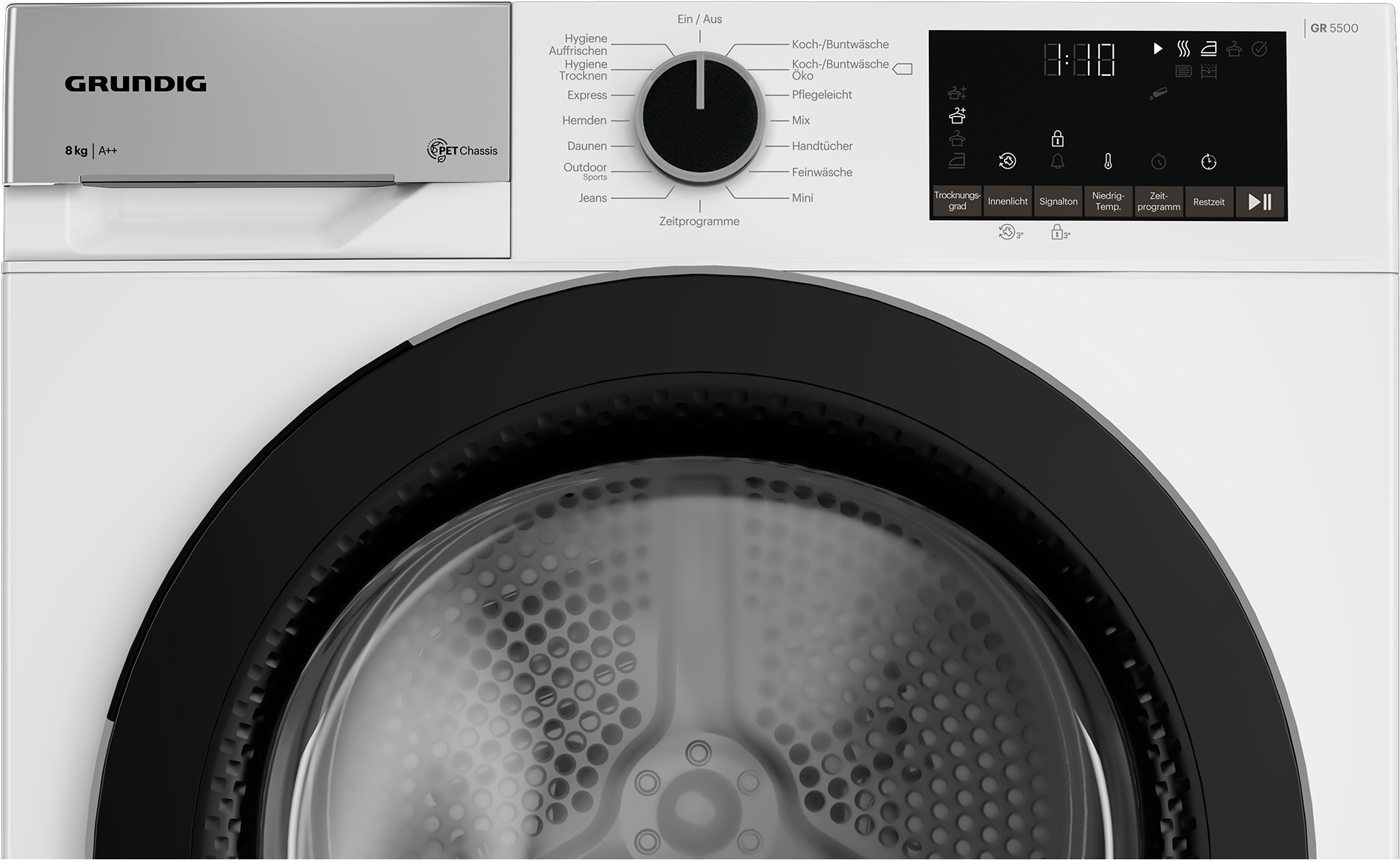 Grundig Kondenstrockner »GT55823F6B«, 8 kg, mit Wärmepumpentechnologie