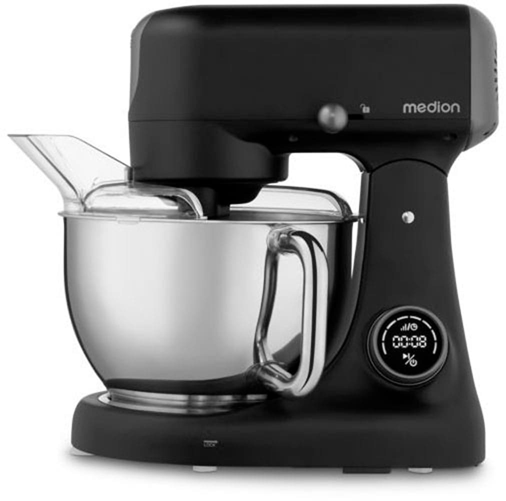 Medion® Küchenmaschine »MD 12600, 8 Geschwindigkeitsstufen, Impulsfunktion, DC-Motor, 4,6 L«, Mit umfangreichem Zubehör-Set, Fleischwolf-Aufsatz, Gemüsereibe
