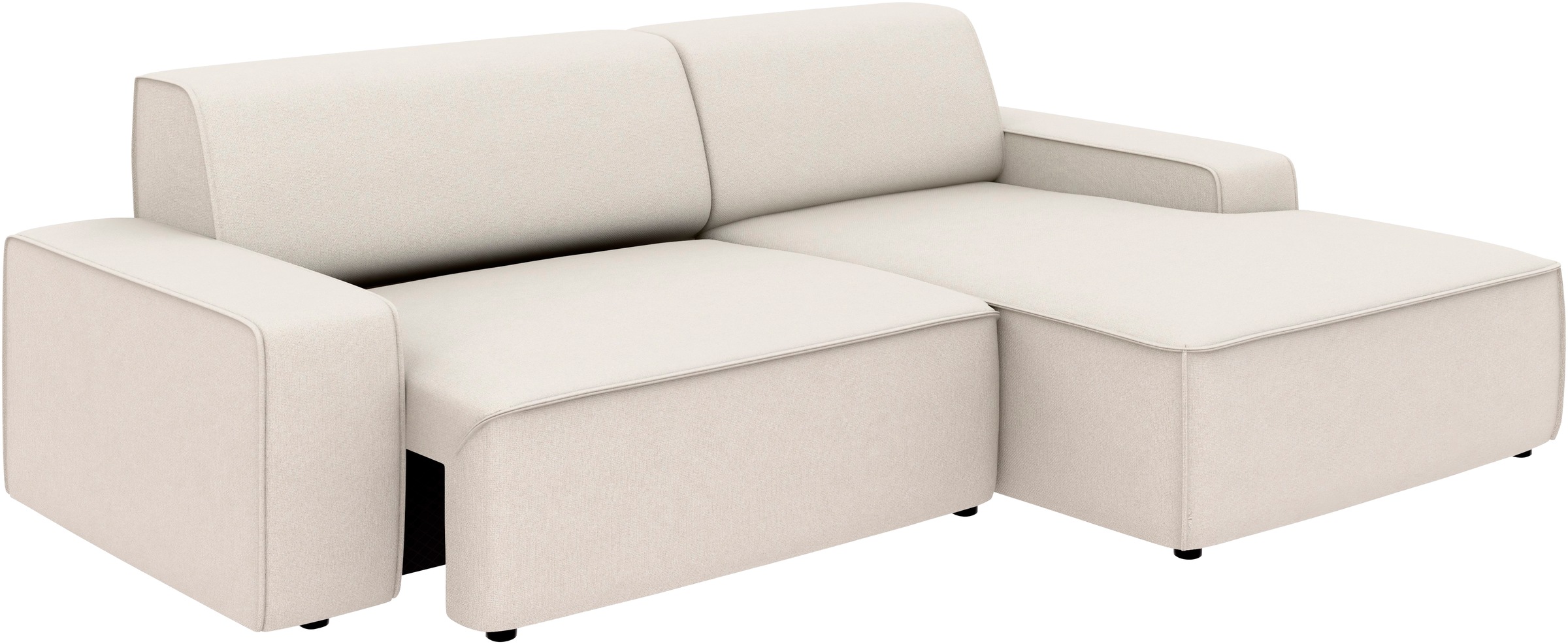 TRENDMANUFAKTUR Ecksofa »Graz, wahlweise mit Sitzvorschub und Bettkasten, L-Form, Breite 246 cm«, in Cord-, haustierfreundlichem LEO Struktur- oder LUMOS-3D-Bezug