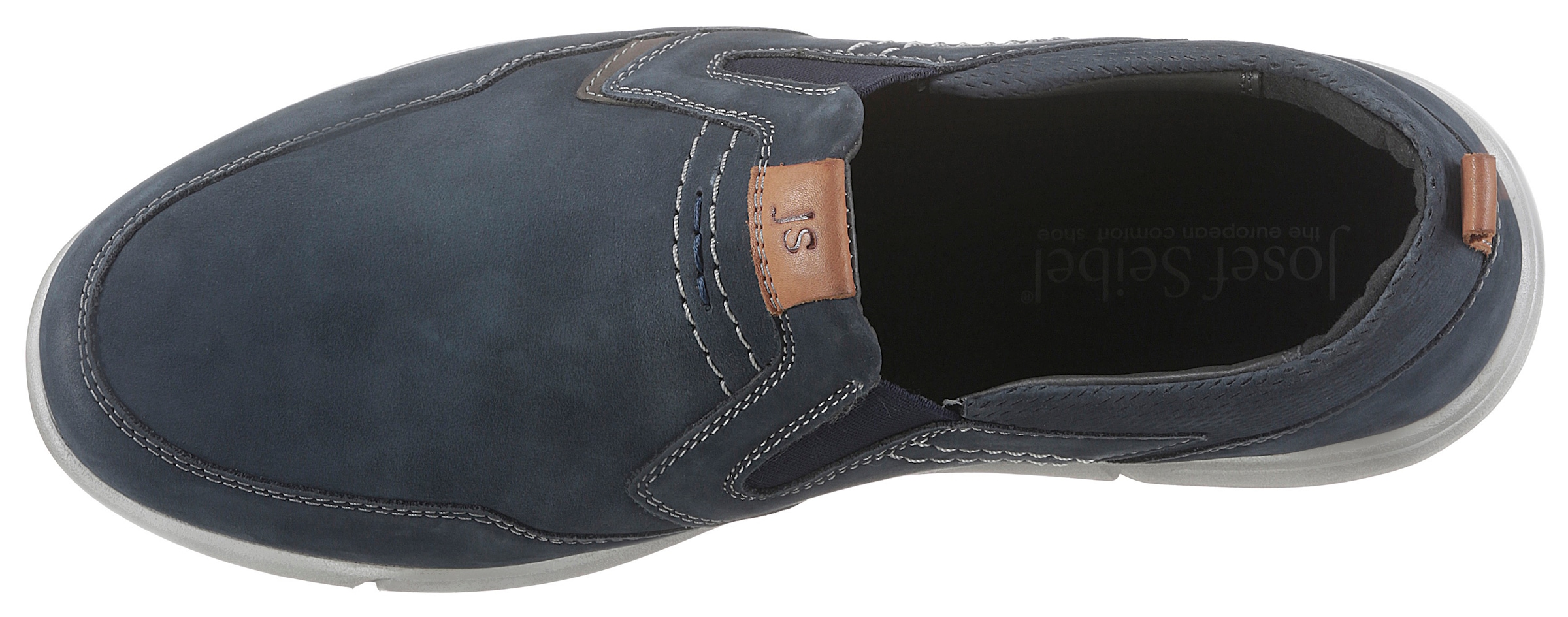 Josef Seibel Slipper »Enrico 04«, Komfortschuh, Schlupfschuh mit dezenten Kontrastdetails
