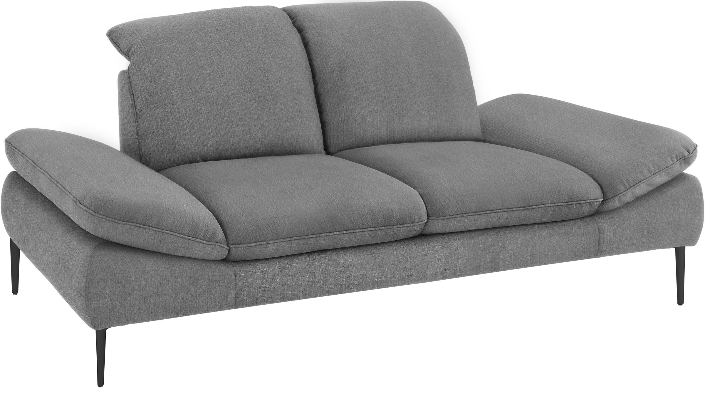 W.SCHILLIG 2,5-Sitzer »enjoy&MORE«, Sitztiefenverstellung, Füße schwarz pulverbeschichtet, Breite 232 cm