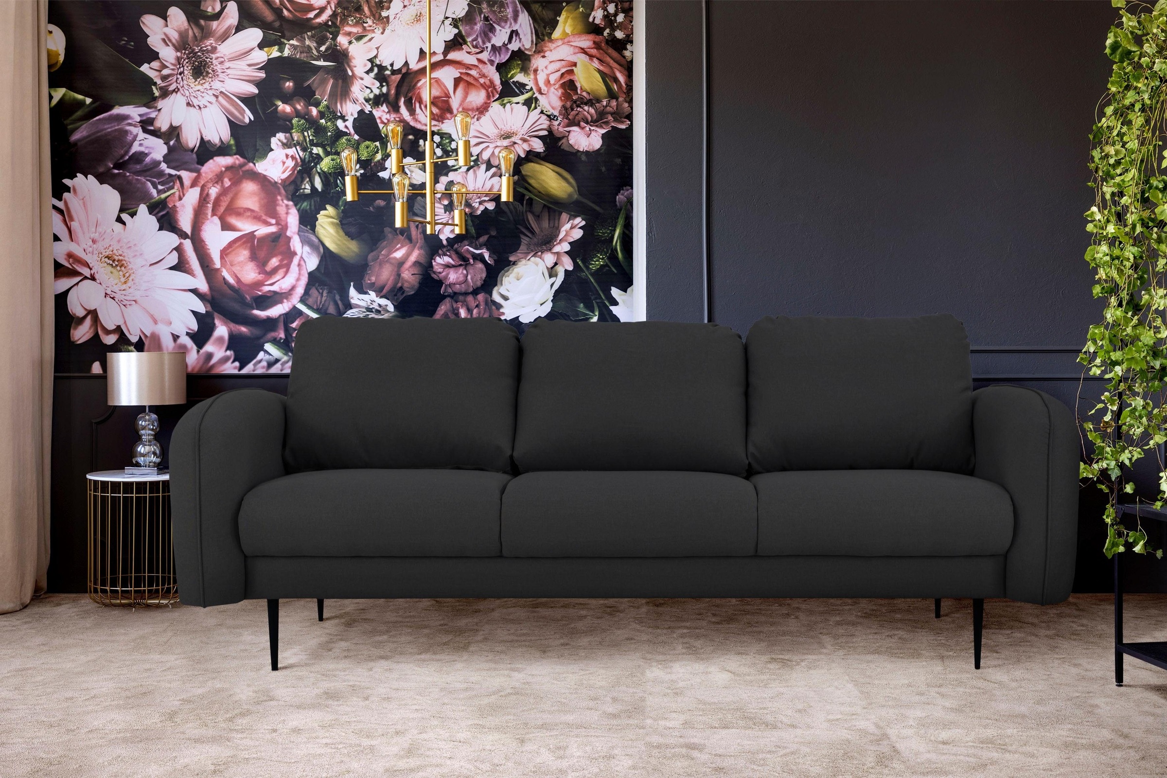 Home affaire 3-Sitzer »Skidi« mit losen Rückenkissen und Keder oben auf der günstig online kaufen