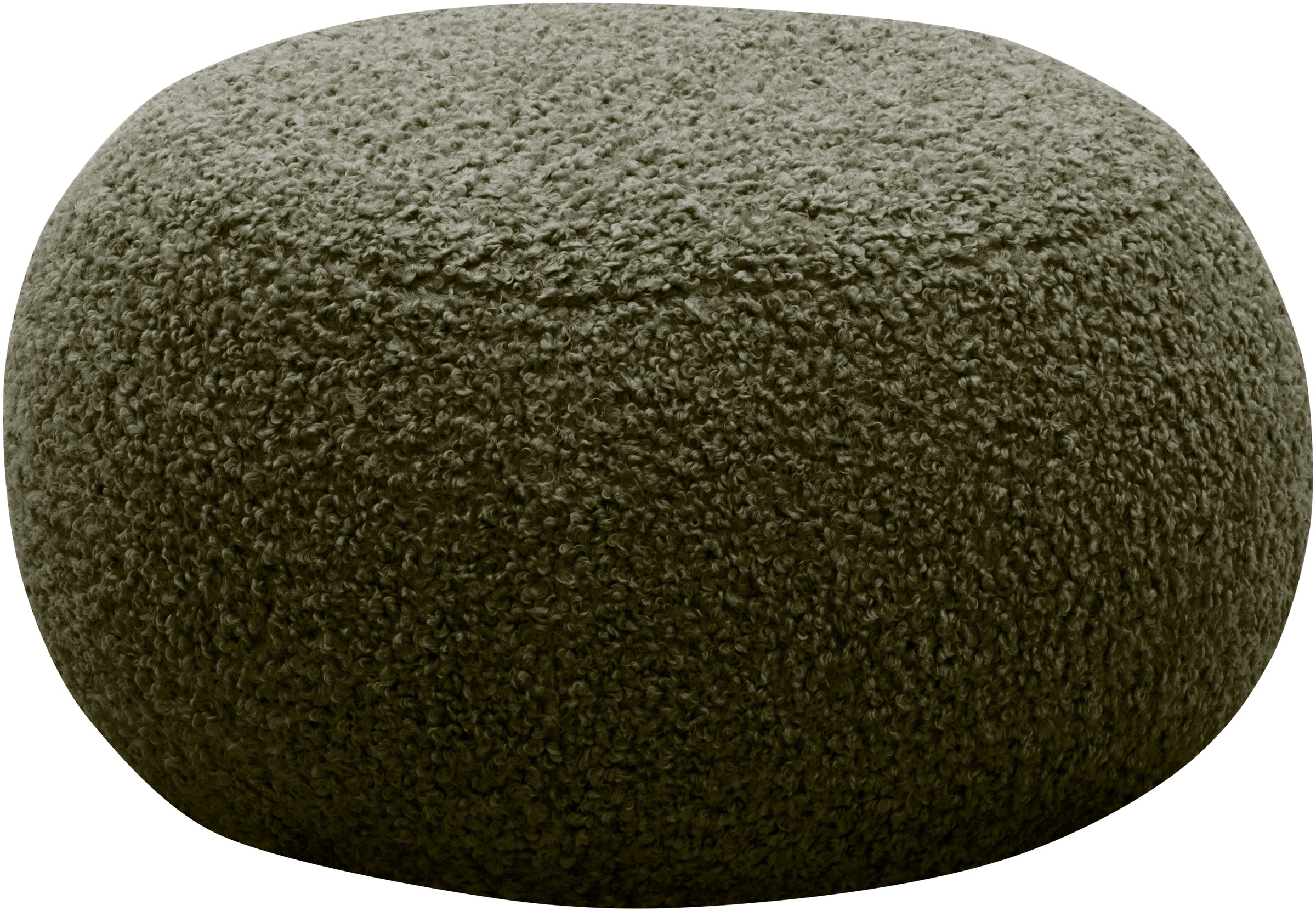 Home affaire Polsterhocker »Mithras I Lieferzeit nur 2 Wochen, passend zum Sessel Mithras II« Bouclé oder Fellimitat, Durchmesser 65 oder 85 cm