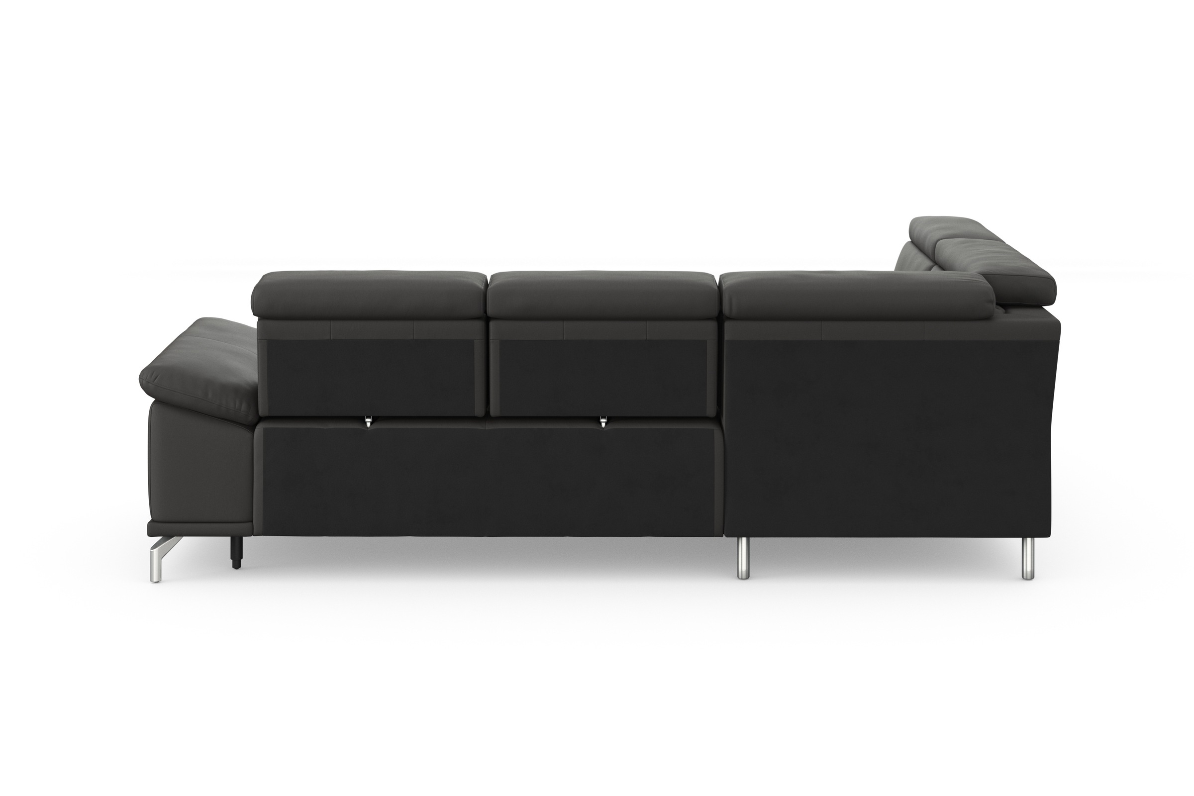 sit&more Ecksofa »Cabrio L-Form, mit Sitztiefenverstellung, Arm- und Kopfteilverstellung«, 3 Nierenkissen, Federkern, optional Bettfunktion und Stauraum