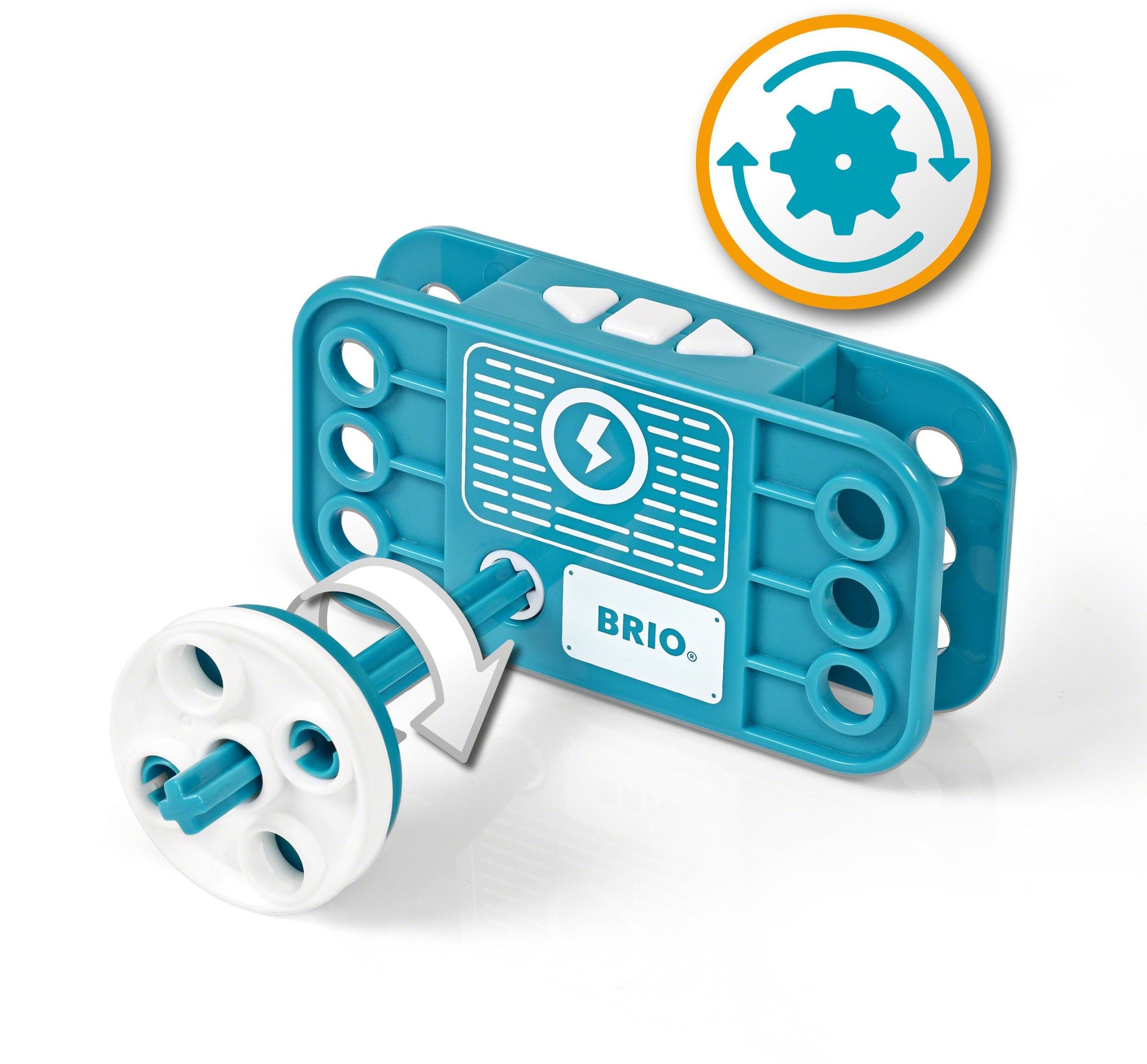BRIO® Konstruktions-Spielset »Builder Motor-Set«, (121 St.), mit batteriebetreibenem Motor; FSC® - schützt Wald - weltweit