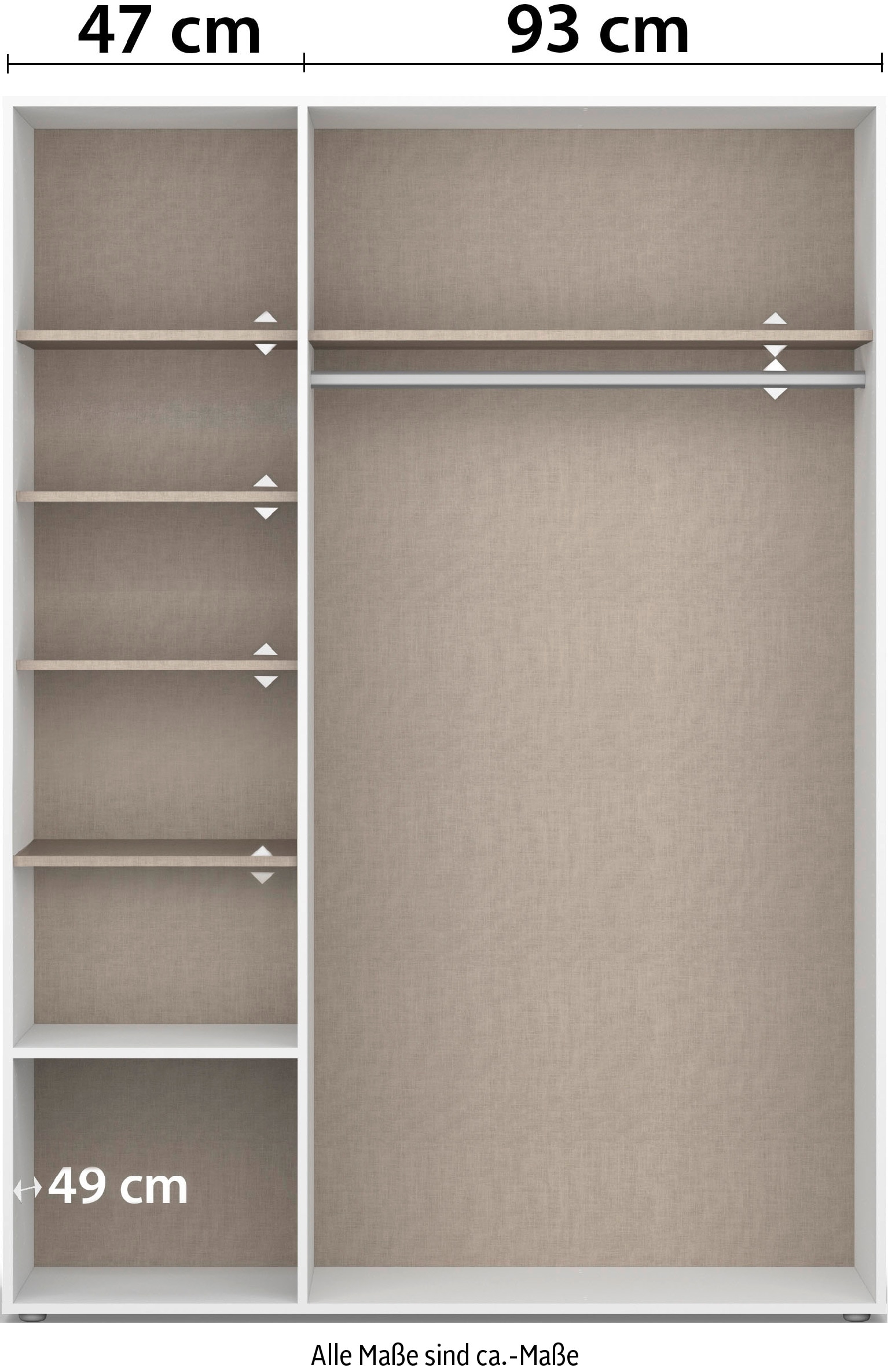 rauch Drehtürenschrank »Voyager, Kleiderschrank mit Außenschubkästen, Garderobe«, (in 3 verschiedenen Ausstattungen BASIC/CLASSIC/PREMIUM), Made in Germany