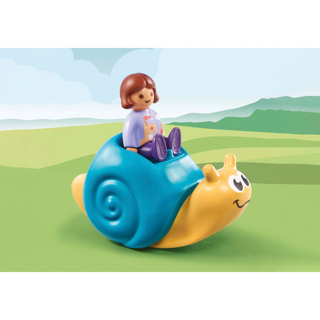 Playmobil® Konstruktions-Spielset »Schaukelschnecke mit Rasselfunktion (71322), Playmobil 1-2-3«, (2 St.)