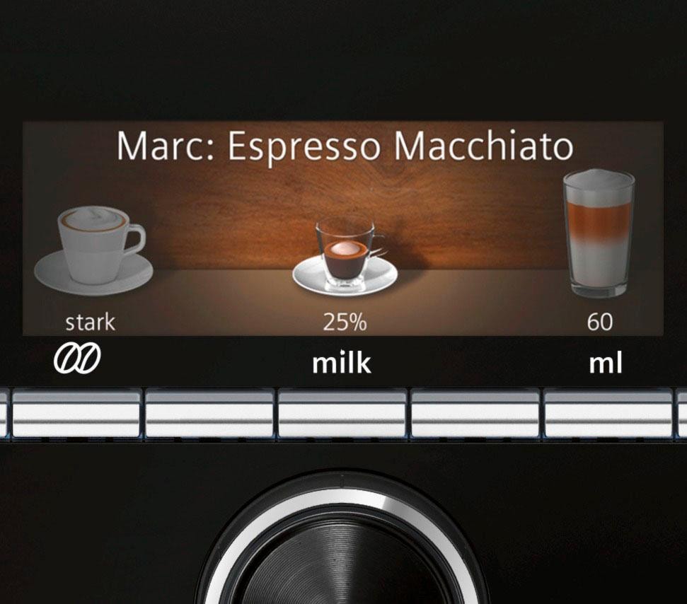 11. Bild von SIEMENS Kaffeevollautomat »EQ.9 s300 TI923509DE, schwarz/Edelstahl«, extra leise, autom. Milchsystem-Reinigung, bis zu 6 Profile