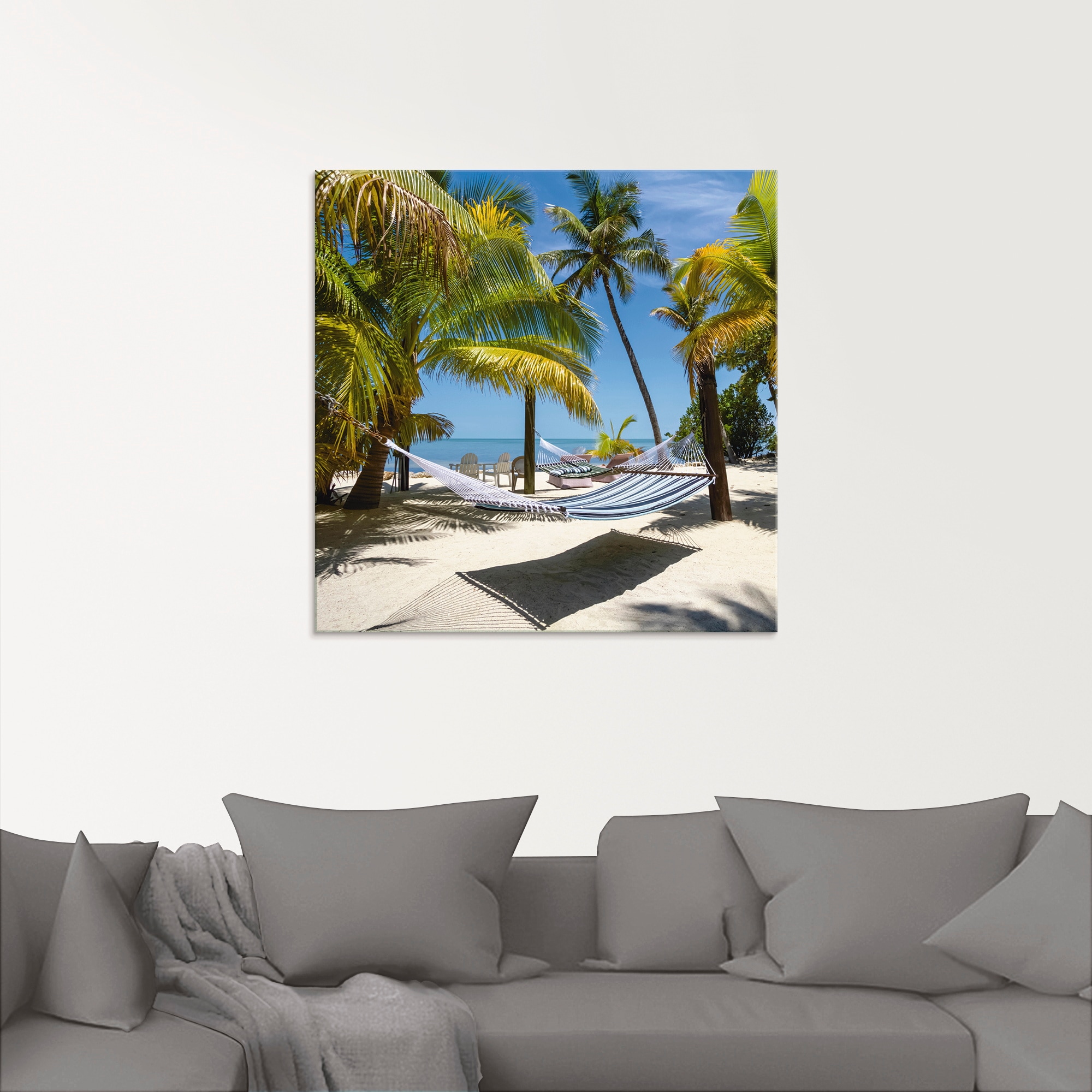 Artland Glasbild »Florida Keys Strandleben«, Strand, (1 St.), in verschiedenen Größen