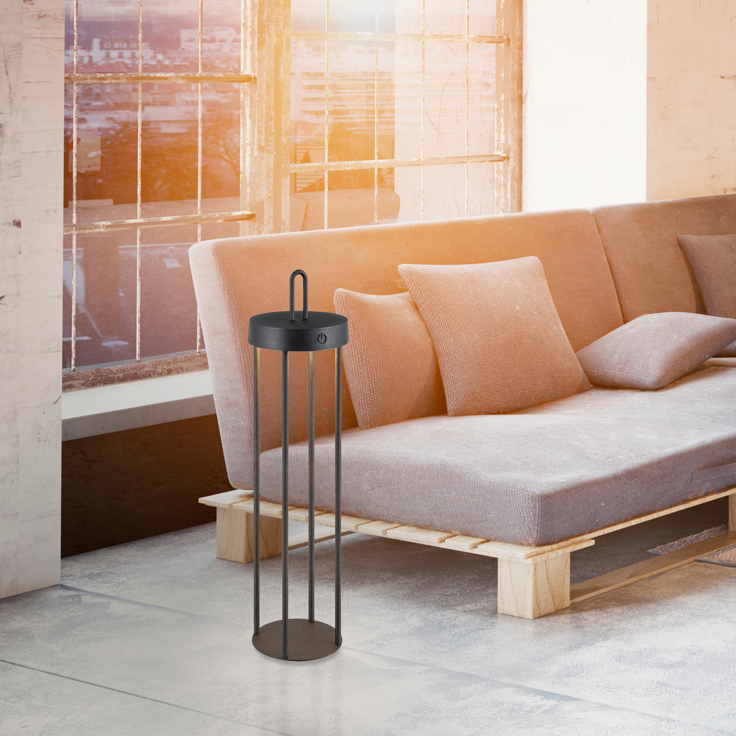 JUST LIGHT Stehlampe »ANSELM«, 1 flammig, Leuchtmittel LED-Modul | LED fest integriert, Akkuleuchte