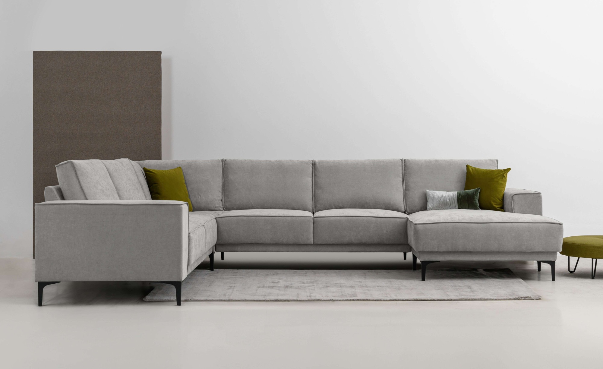 Places of Style Wohnlandschaft »XXL Sofa Oland, Struktur, Flachgewebe, Luxu günstig online kaufen