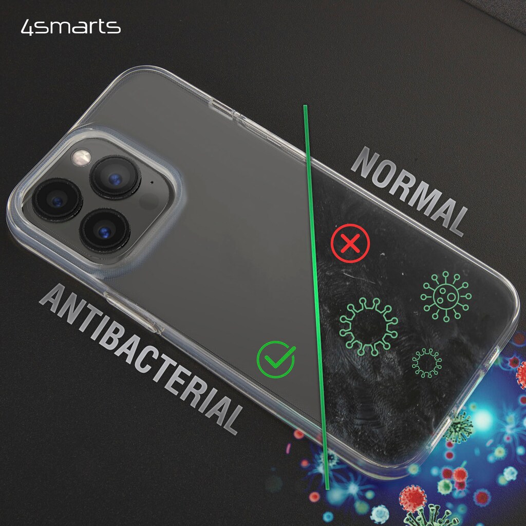 4smarts Smartphone-Hülle »Eco Case AntiBac«, iPhone 13 Pro, 15,5 cm (6,1 Zoll)