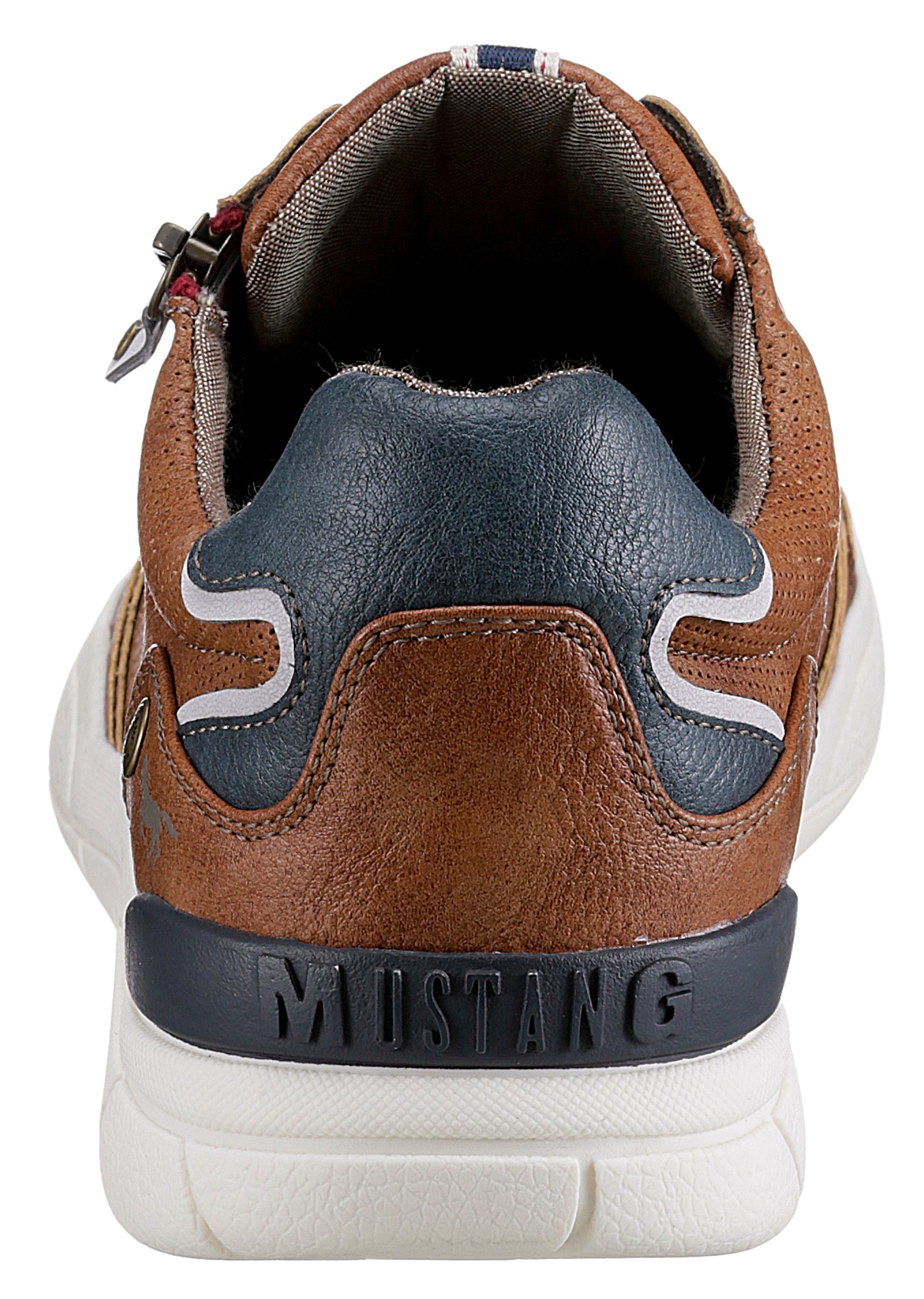 Mustang Shoes Sneaker  mit seitlichem Reißverschluss, Freizeitschuh, Halbschuh, Schnürschuh