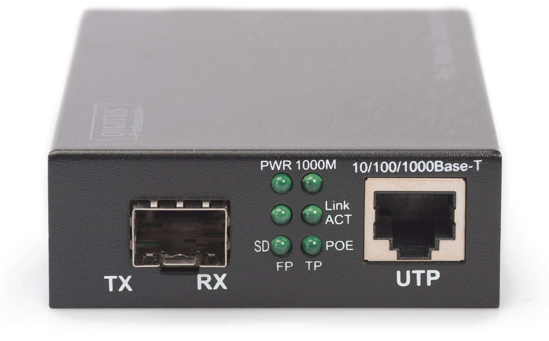 Digitus Netzwerk-Adapter »Gigabit PoE Medienkonverter, RJ45 / SFP, PSE«