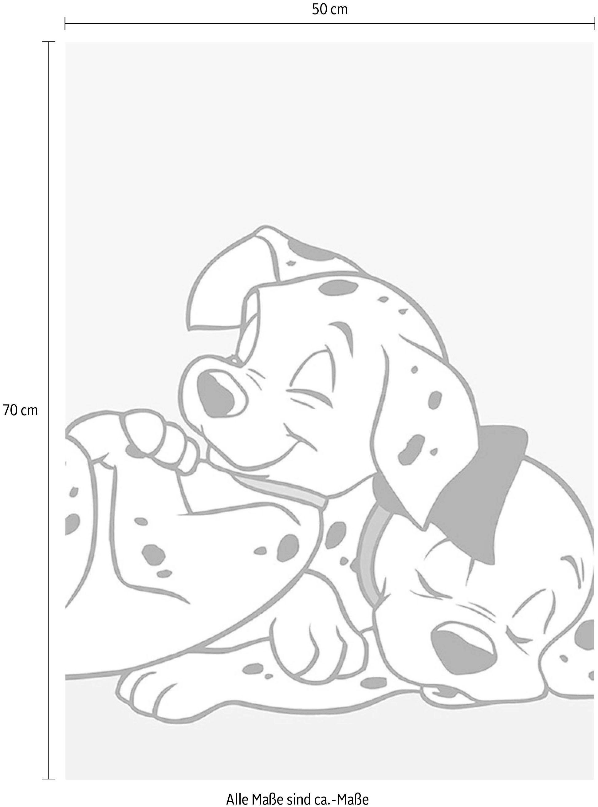 Komar Bild »101 Dalmatiner Cuddle«, Disney, (1 St.), Wandbild zur Dekoration im Kinderzimmer - ohne Rahmen