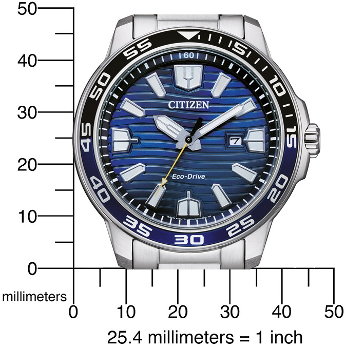 Citizen Solaruhr, Armbanduhr, Herrenuhr, Edelstahlarmband, bis 10 bar wasserdicht, Datum