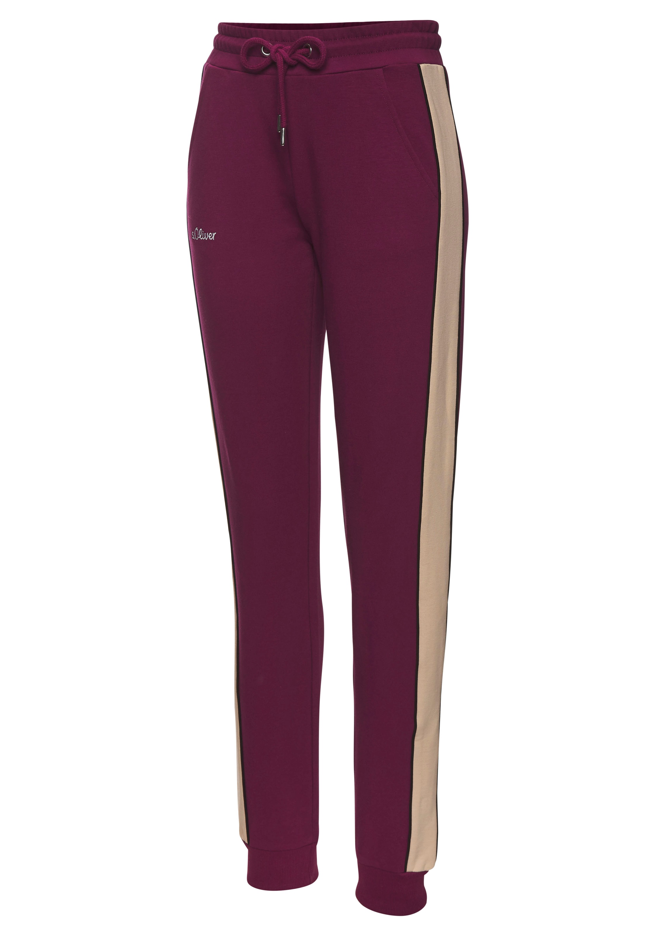 s.Oliver Sweathose, mit Seitenstreifen und Pipings, Loungewear