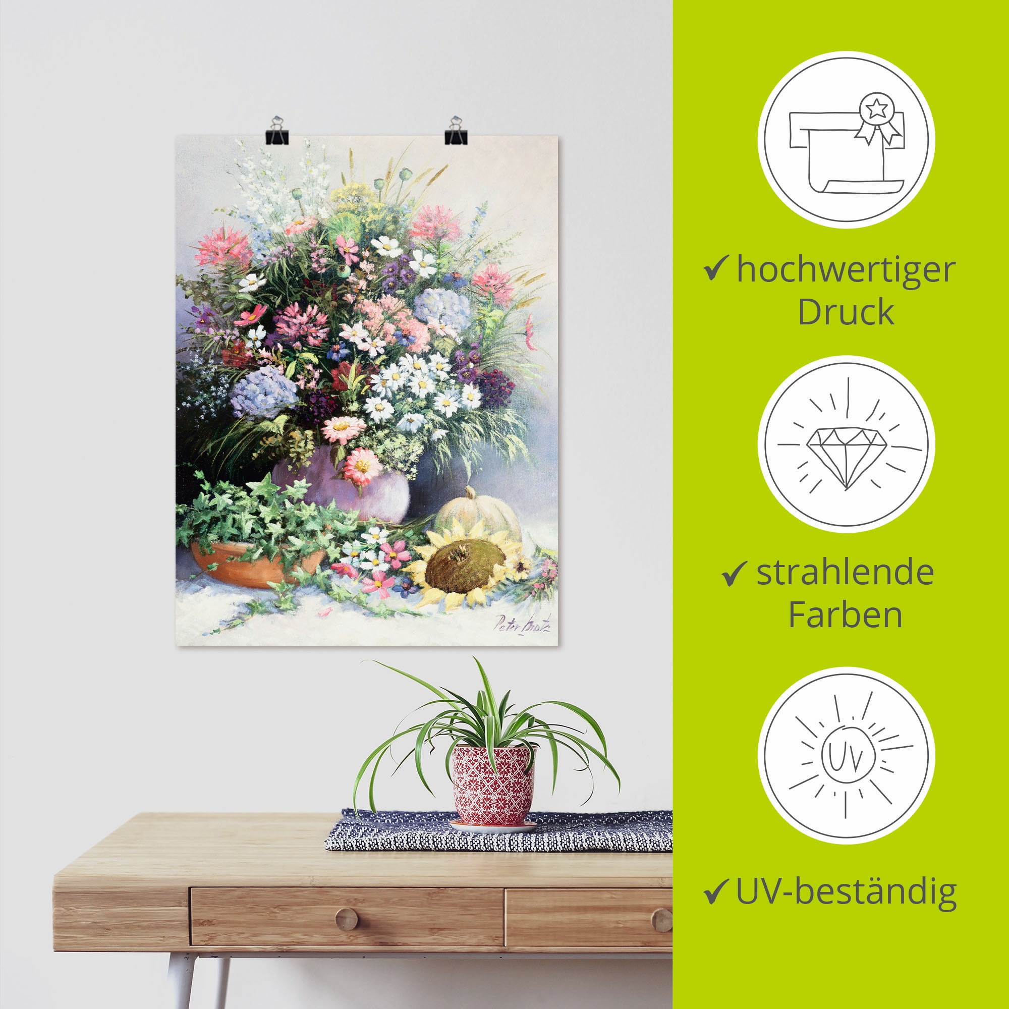 Artland Wandbild »Jahreszeiten Wärme«, Arrangements, (1 St.), als Leinwandbild, Poster in verschied. Größen