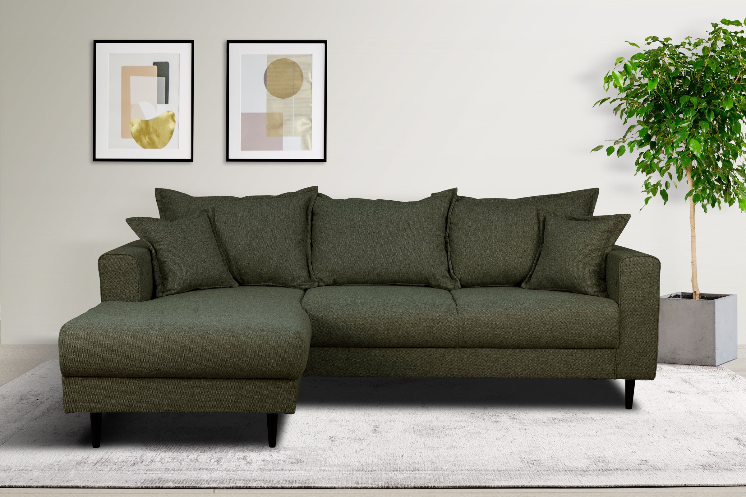 Home affaire Ecksofa "VEYRAS L-Form, hoher Sitzkomfort, Maße B/T/H: 230/150 günstig online kaufen