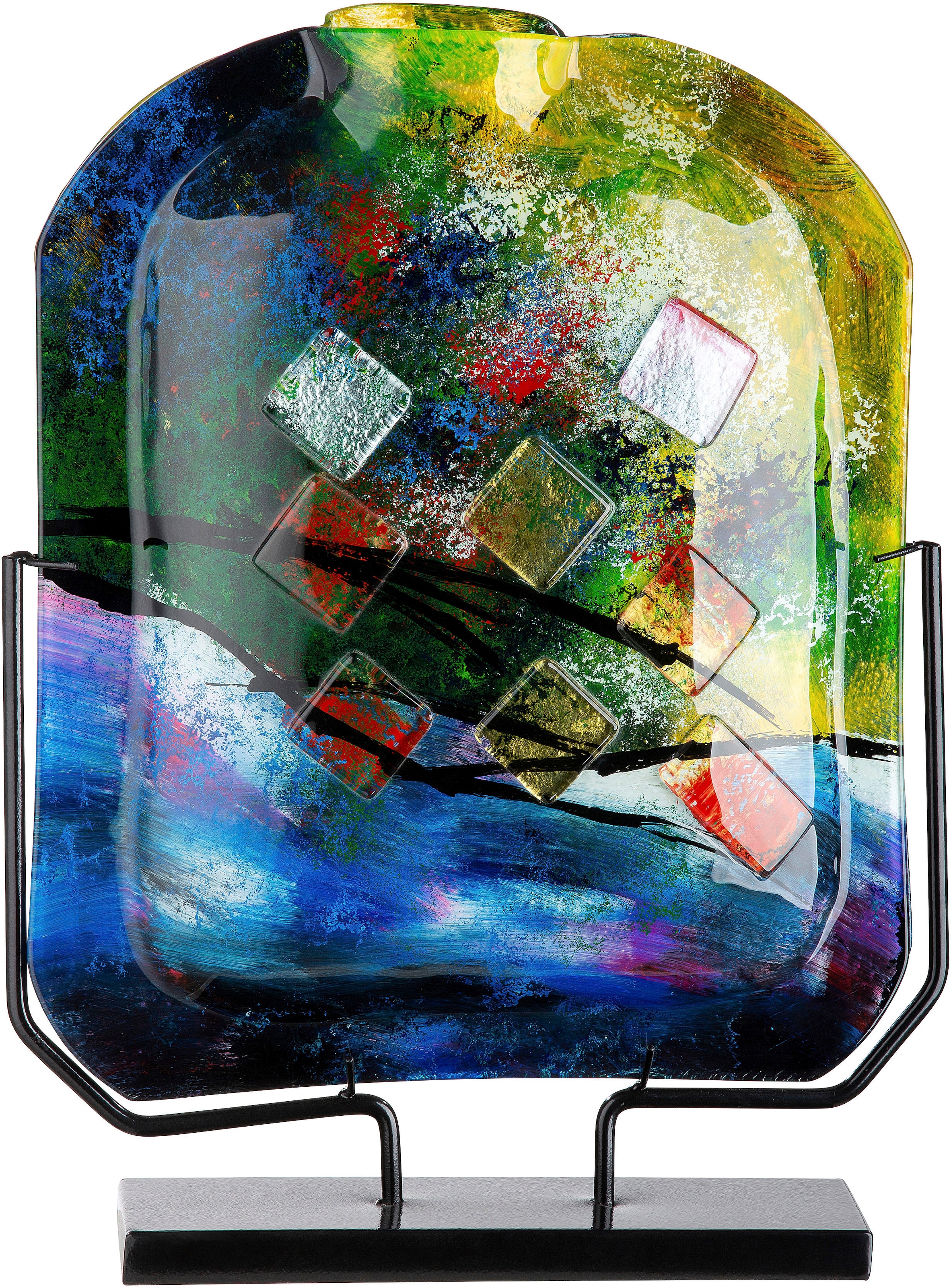 Casablanca by Gilde Dekovase »Karree« dekorative Vase aus Glas, Dekoobjekt günstig online kaufen
