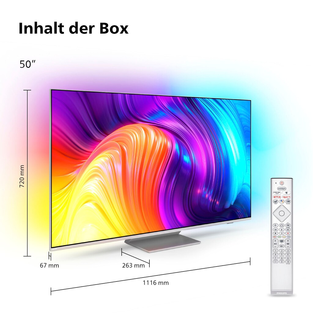 Philips LED-Fernseher »50PUS8807/12«, 126 cm/50 Zoll, 4K Ultra HD, Smart-TV-Android TV