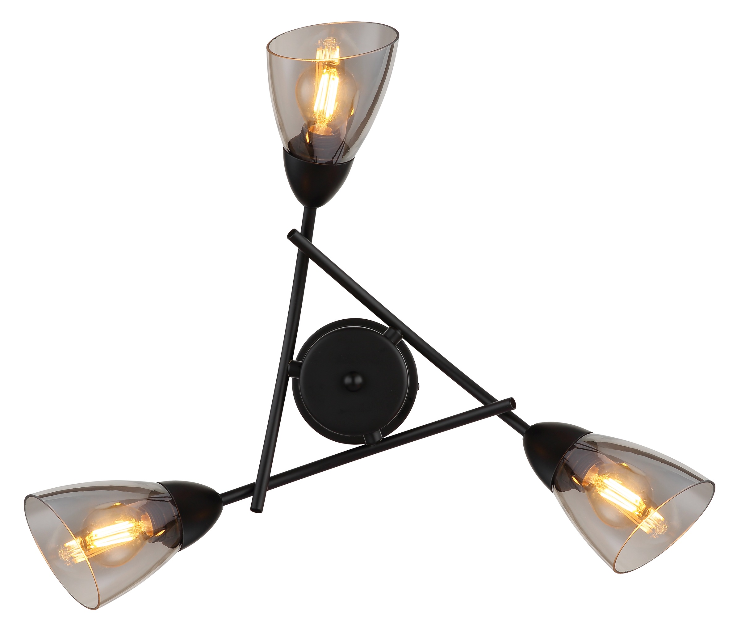 NOWA Deckenleuchte »PAULA« E14 1 Stk. 3-flammig, Lampenschirme aus Glas