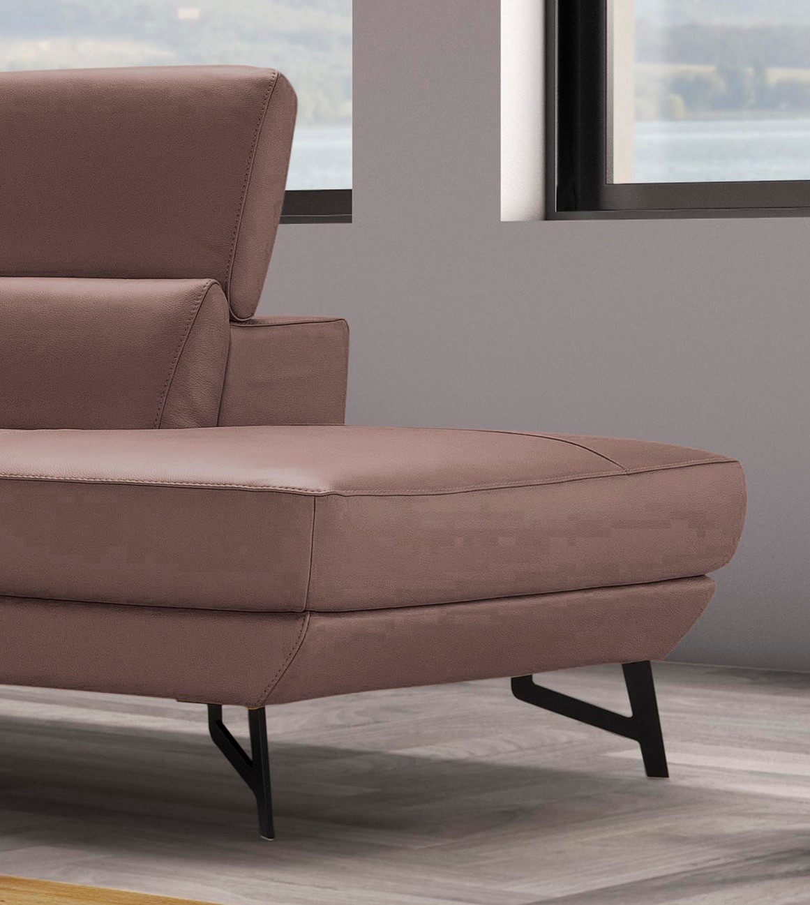 Egoitaliano Ottomane »Narcisa, Designsofa«, mit verstellbarer Kopfstütze, Solitärmöbel als Blickfang