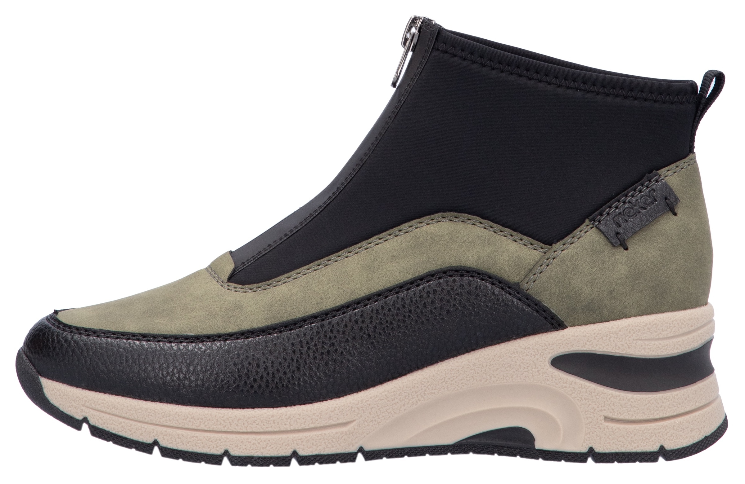 Rieker Sneaker, Freizeitschuh, High Top Sneaker, Stiefelette mit modischer Laufsohle