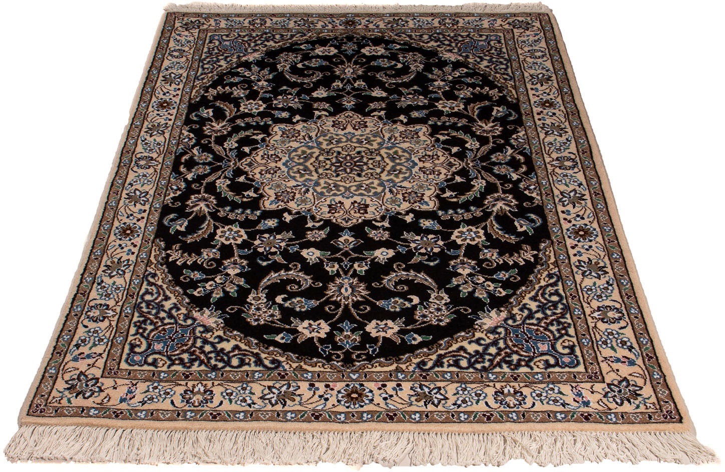 morgenland Orientteppich »Perser - Nain - Royal - 148 x 99 cm - dunkelblau« günstig online kaufen