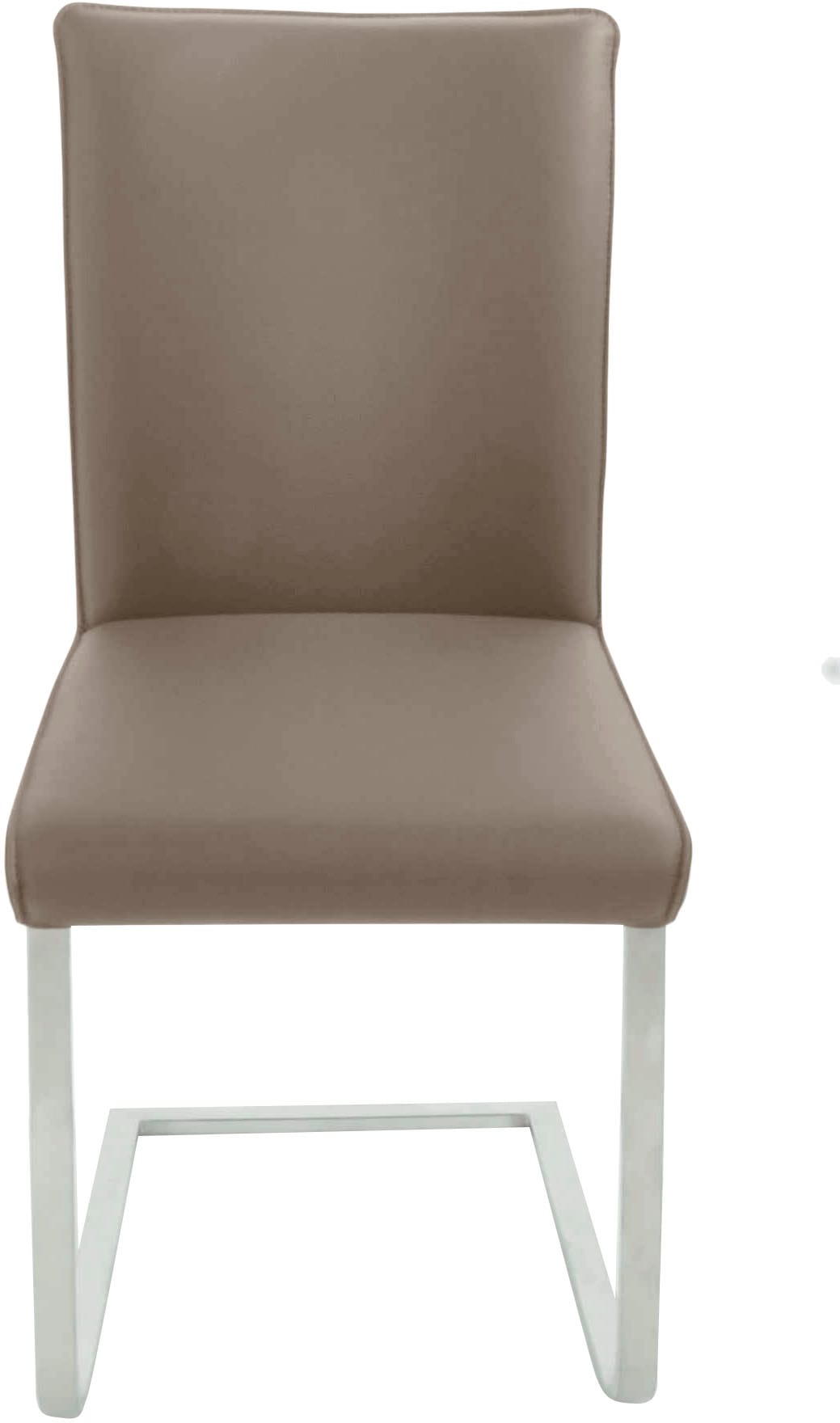 K+W Komfort & Wohnen Freischwinger »Santos III«, Leder Longlife BRONCO, mit Sattlernaht, Gestell aus Edelstahl, hochwertiger Sitzkomfort