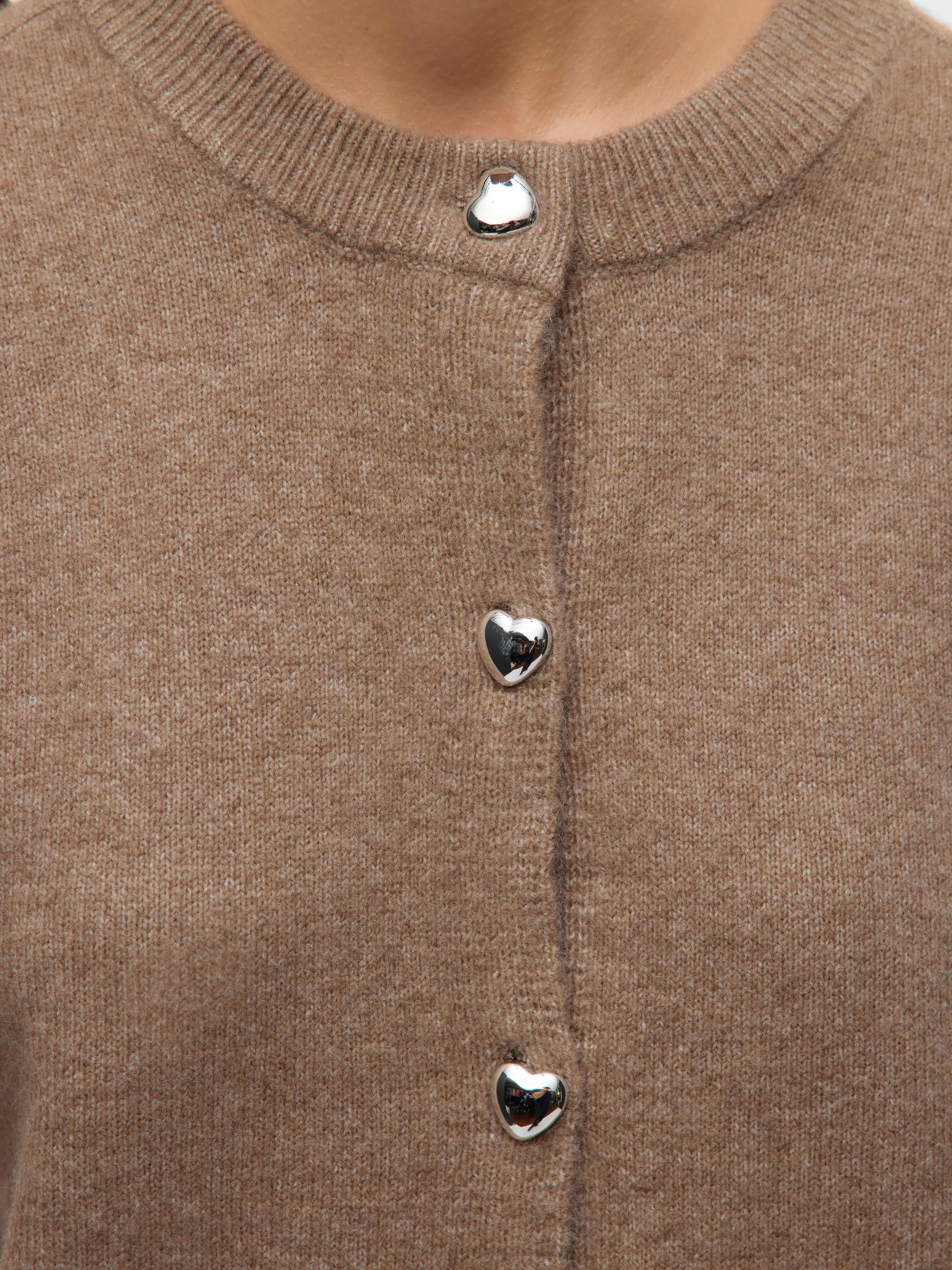 Vero Moda Strickjacke »VMFIONA LS SHORT BUTTON CARDIGAN GA BOO«, mit Knopfleiste
