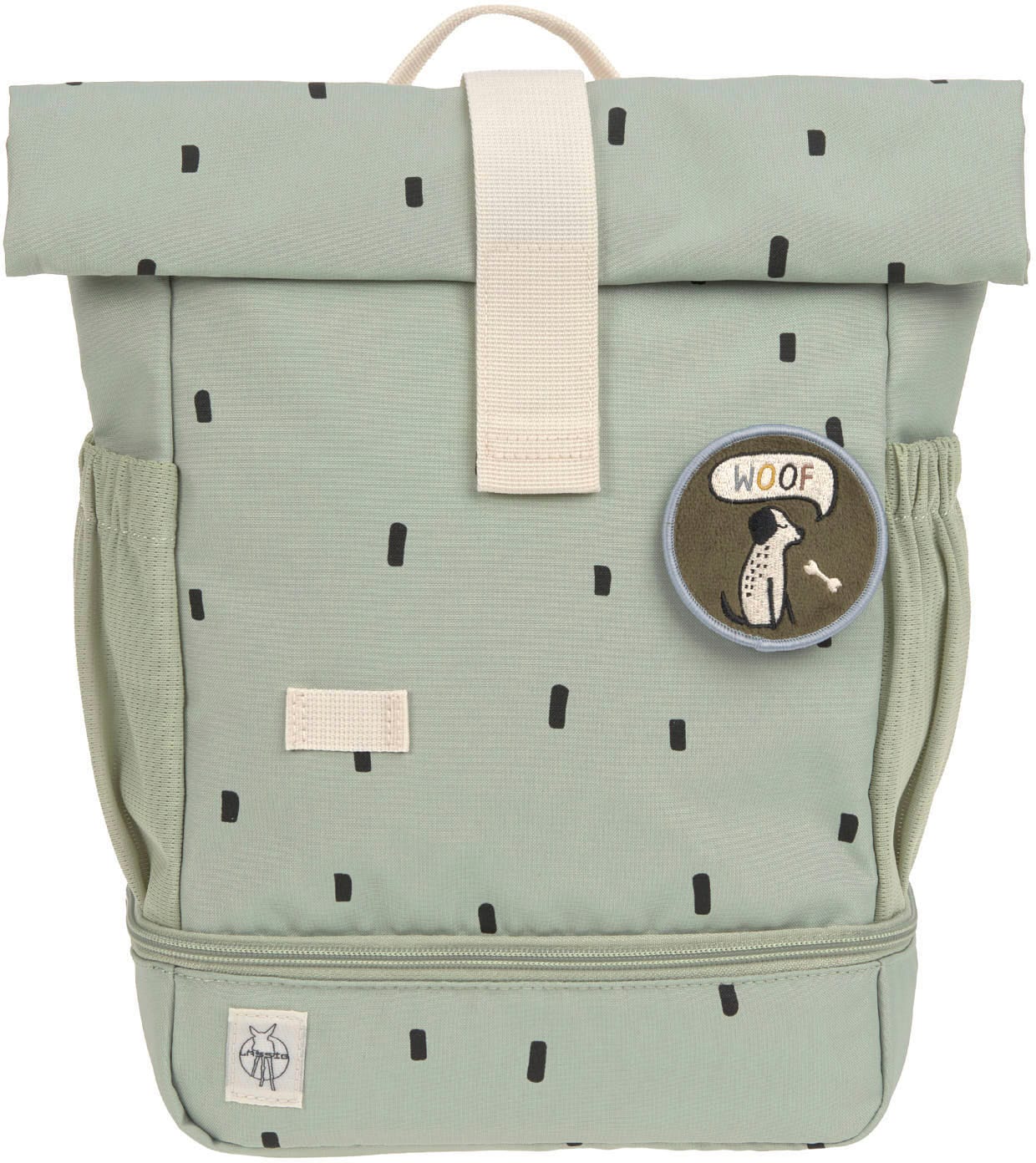 LÄSSIG Kinderrucksack »Happy Prints, Mini Rolltop, Light Olive«, Reflektoren