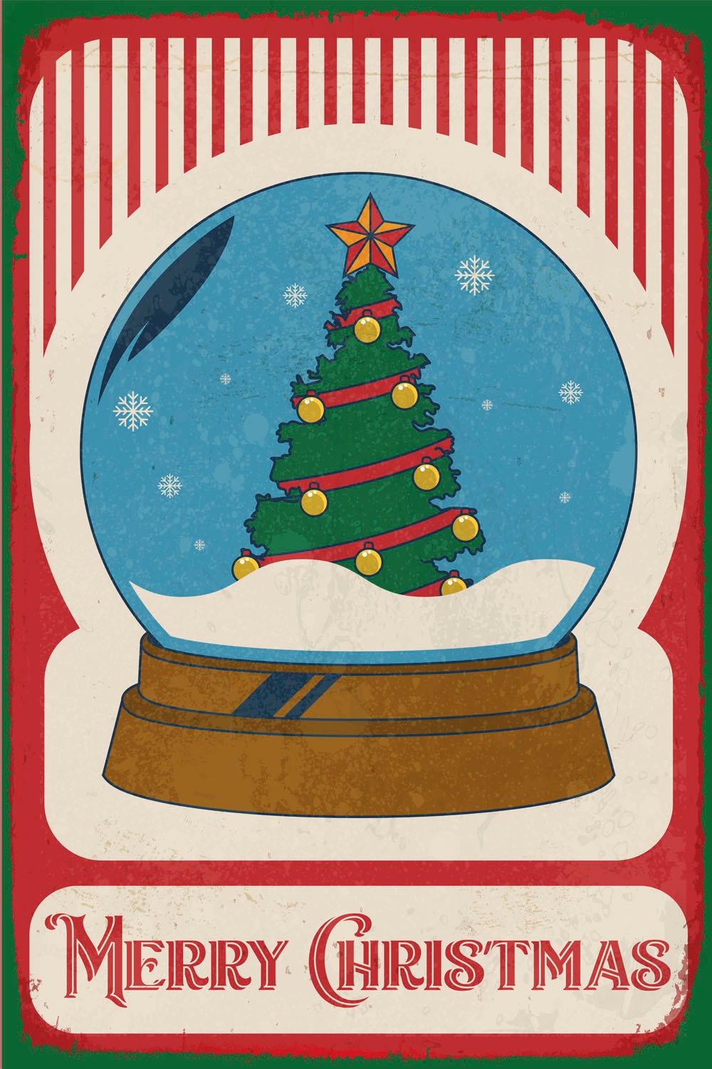 queence Metallbild »Merry Christmas Snow Globe« 1 Stk. tlg. Stahlschilder günstig online kaufen