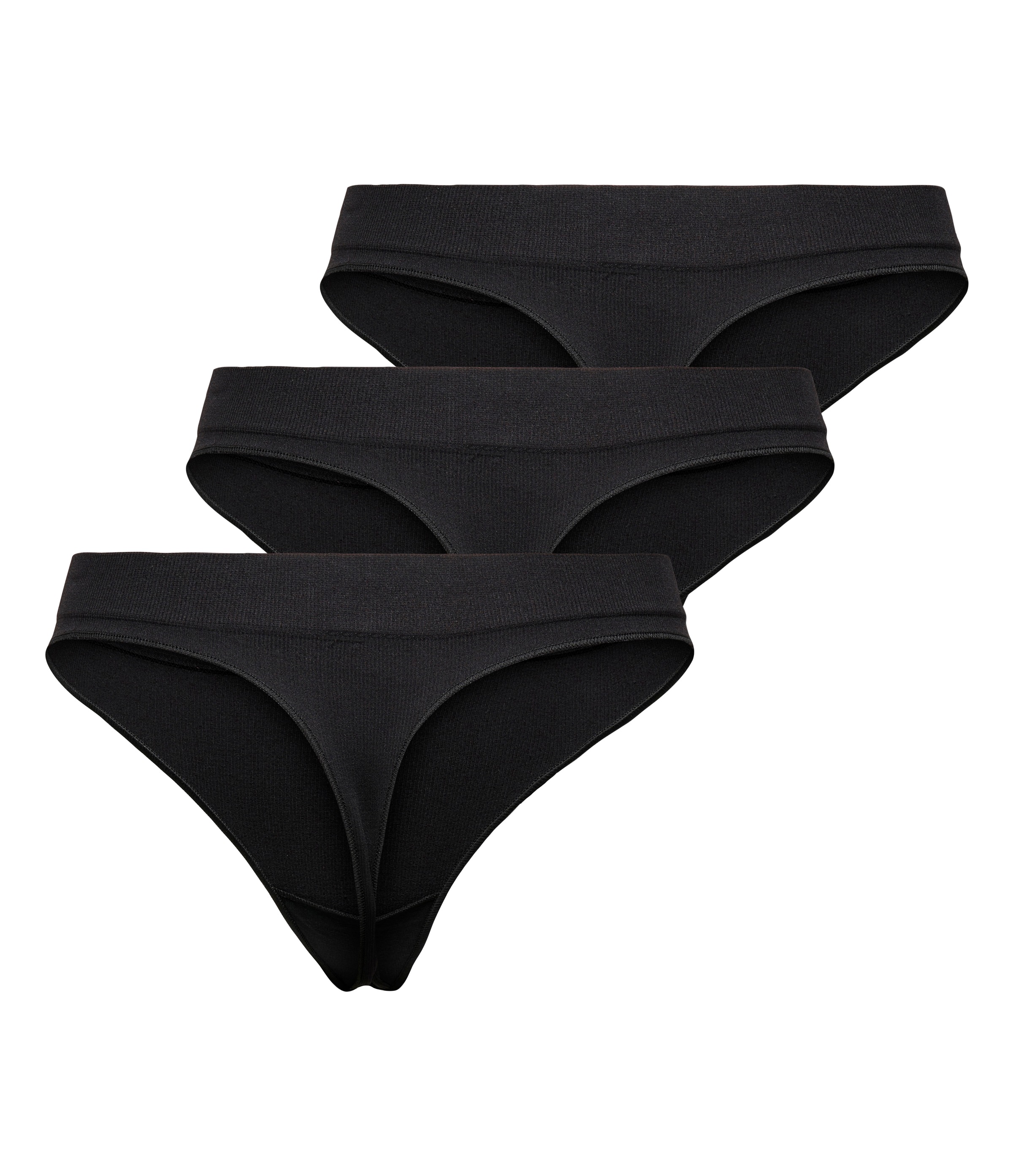 ONLY T-String »ONLVICKY RIB S-LESS THONG 3-PK NOOS«, (Packung, 3 St.)