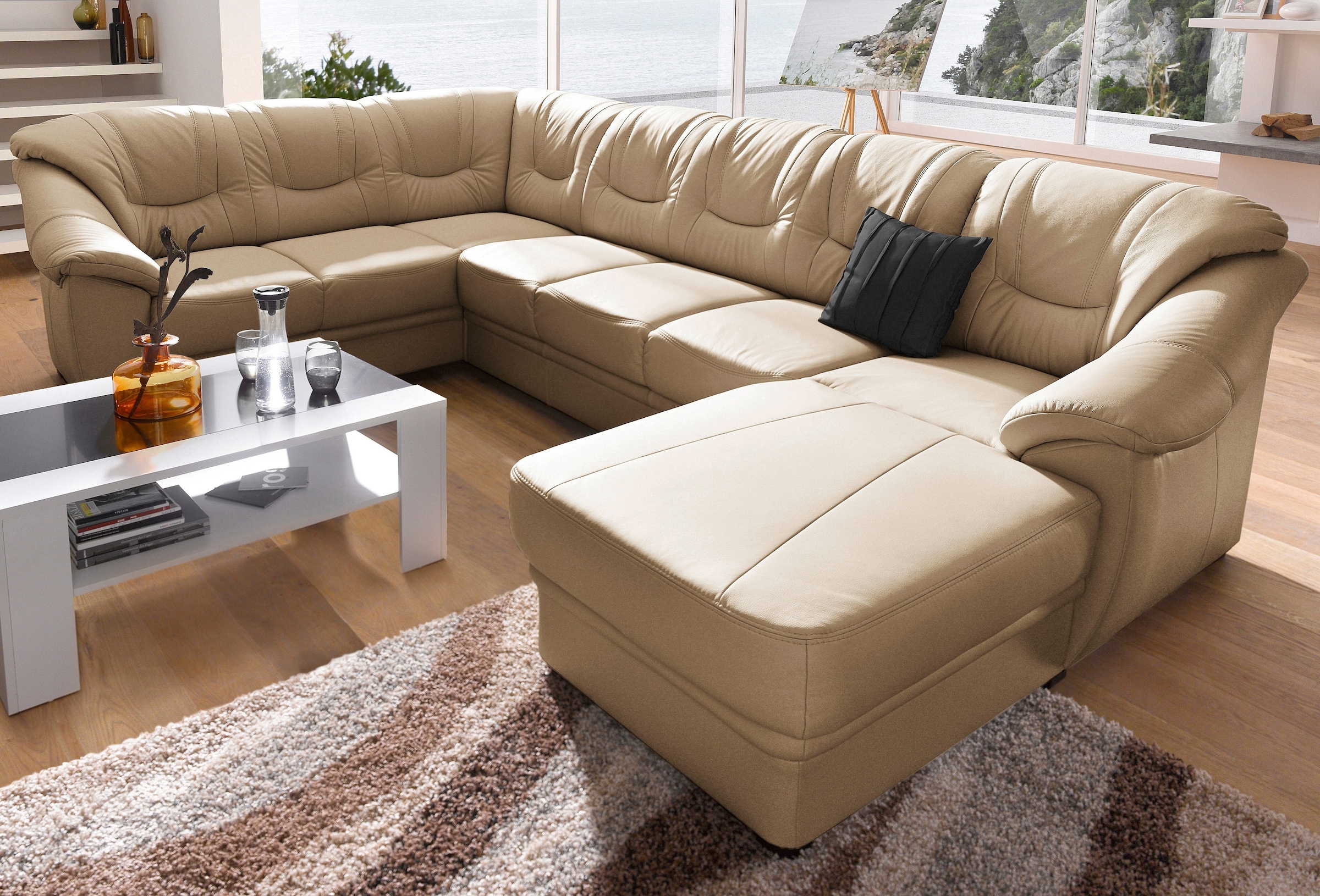 sit&more Wohnlandschaft »Savona U-Form, B: 320 cm« optional Bettfunktion, F günstig online kaufen