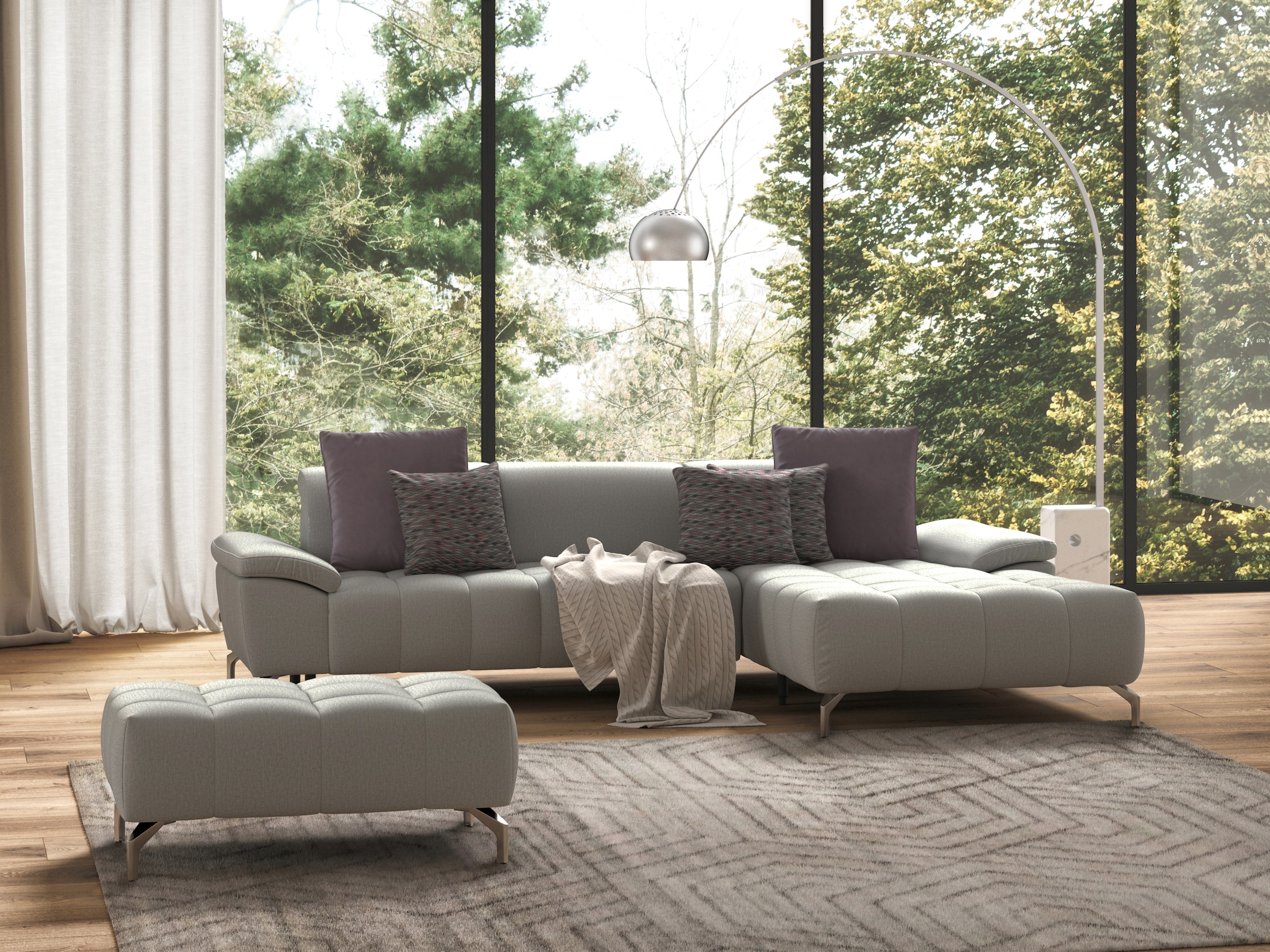 sit&more Ecksofa »Cool L-Form«, wahlweise mit Kopfteilverstellung und Vorzi günstig online kaufen