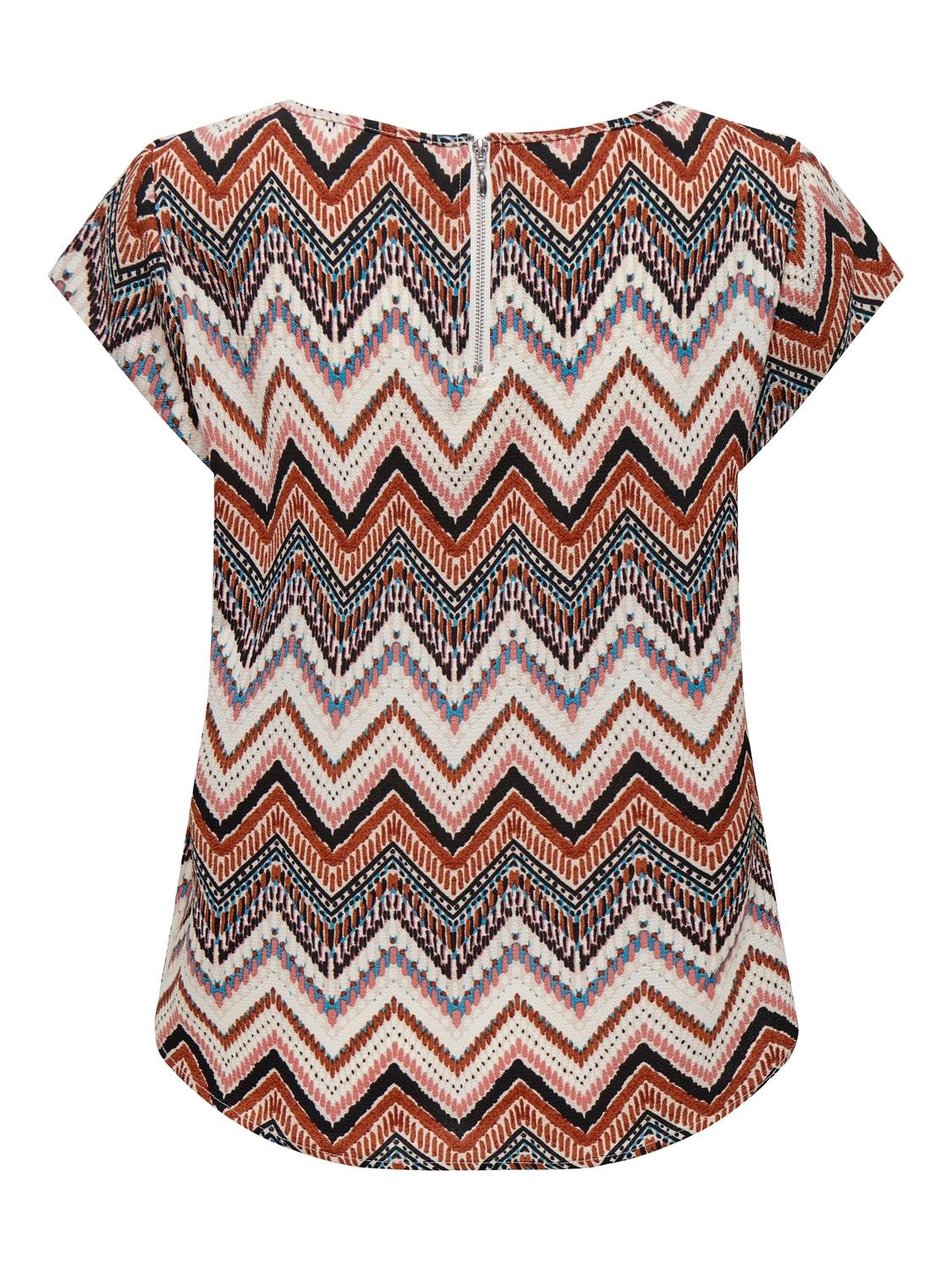 ONLY Shirtbluse »ONLVIC S/S AOP TOP NOOS PTM«, mit Allover Druck